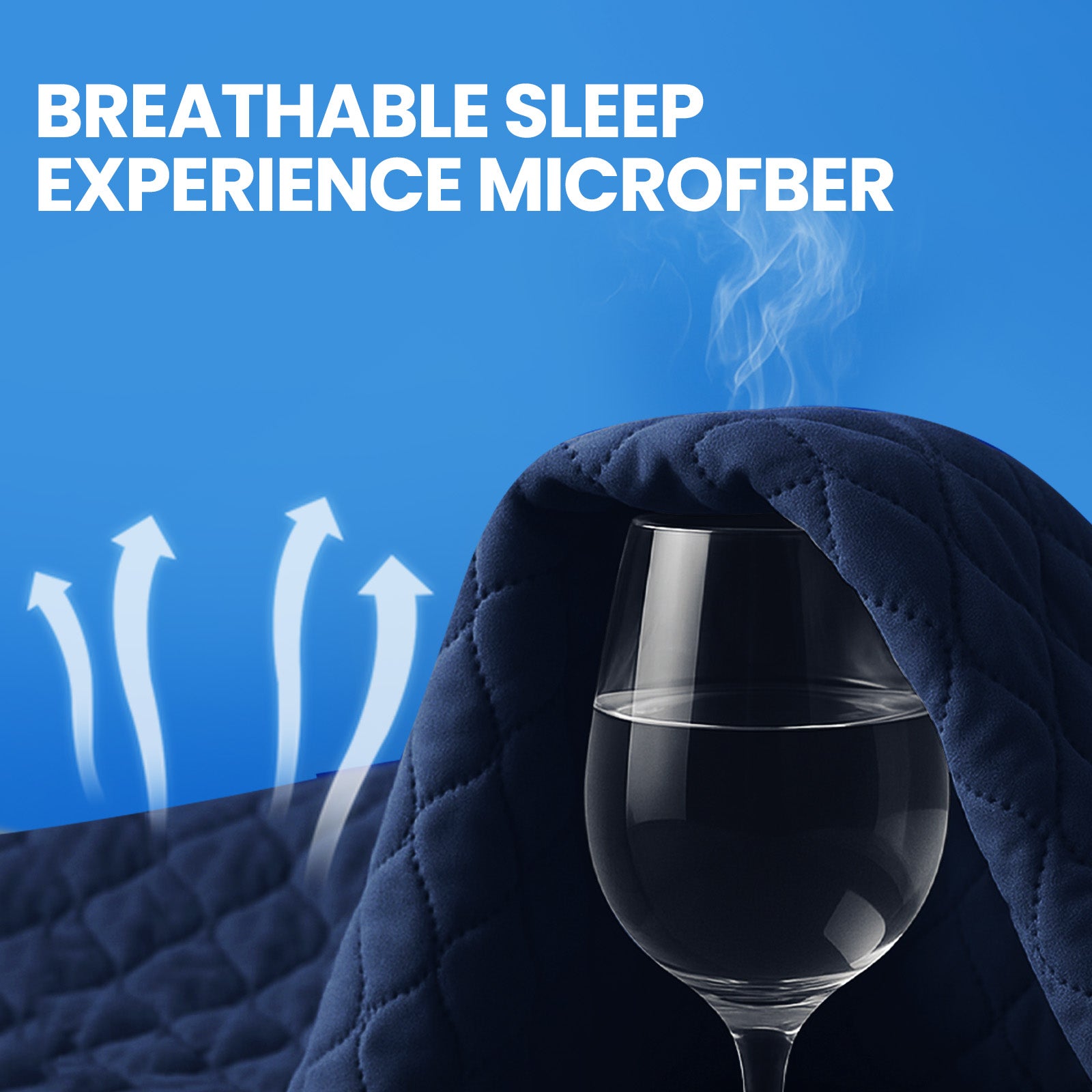 Waterproof Quilted Mattress Protector 160x190cm with Deep Pocket