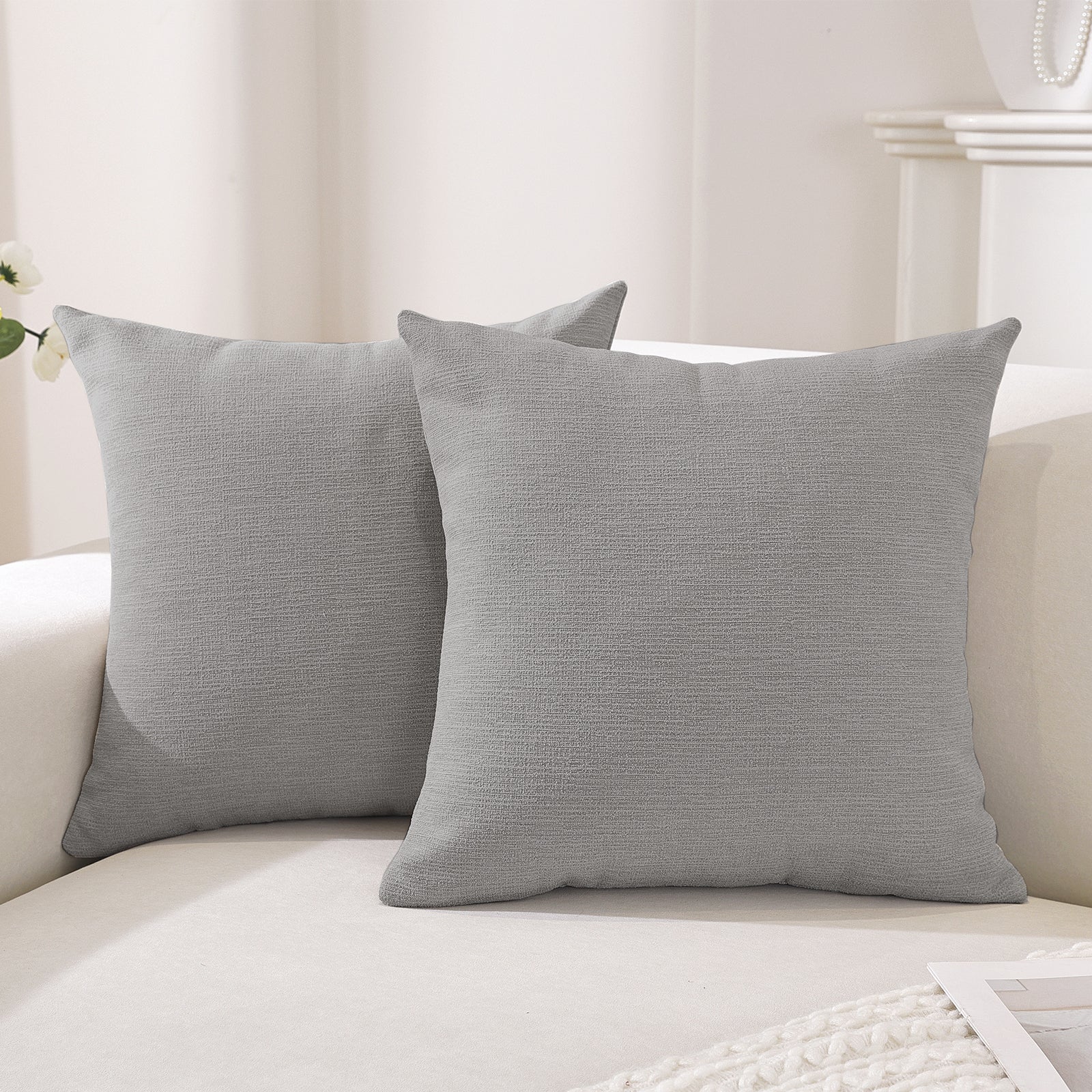 YSTYLE Couch Throw Pillow Covers 18x18 Neutral Soft Decorative Pillow Covers