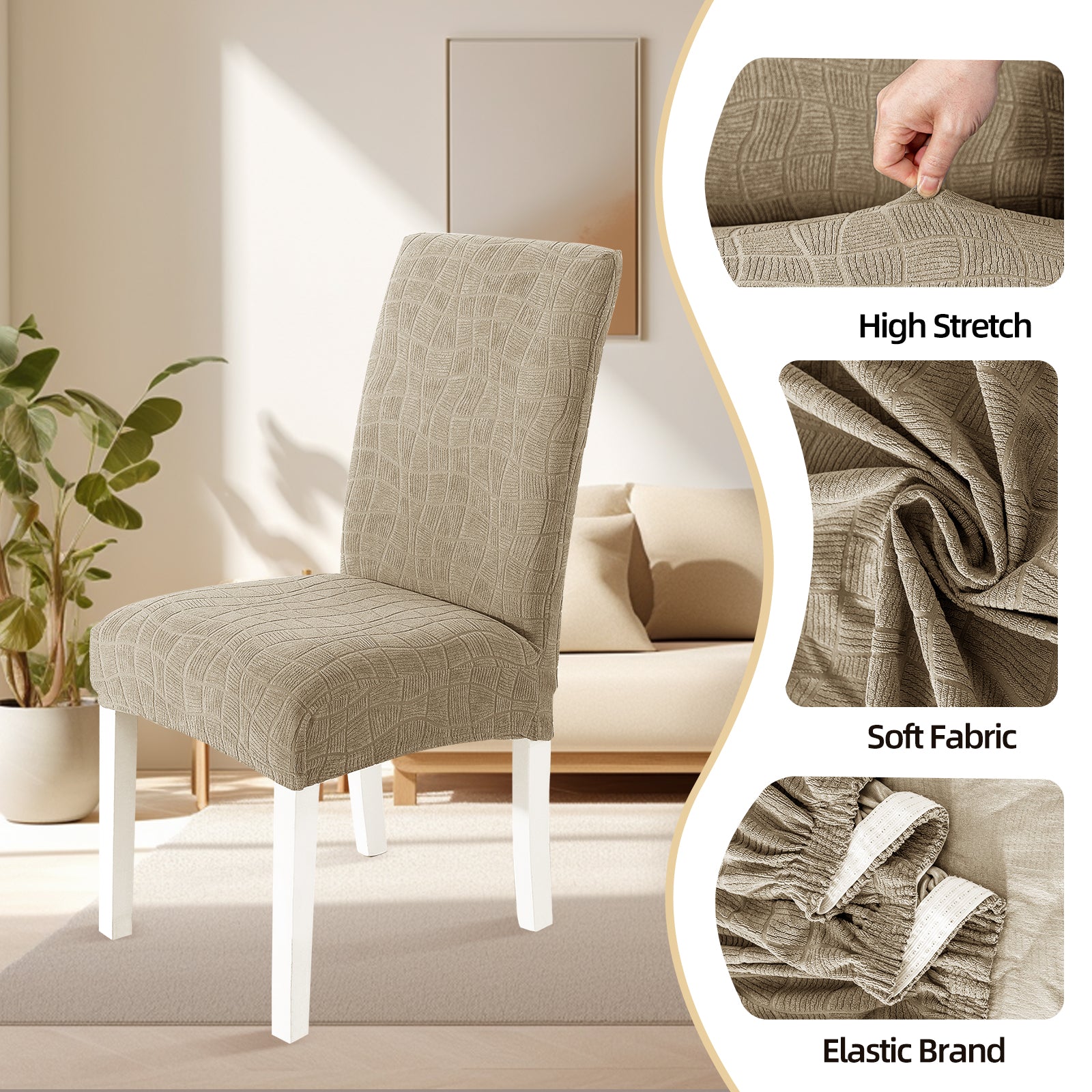 YSTYLE 6 pezzi di coprisedie universali elastici con schienale