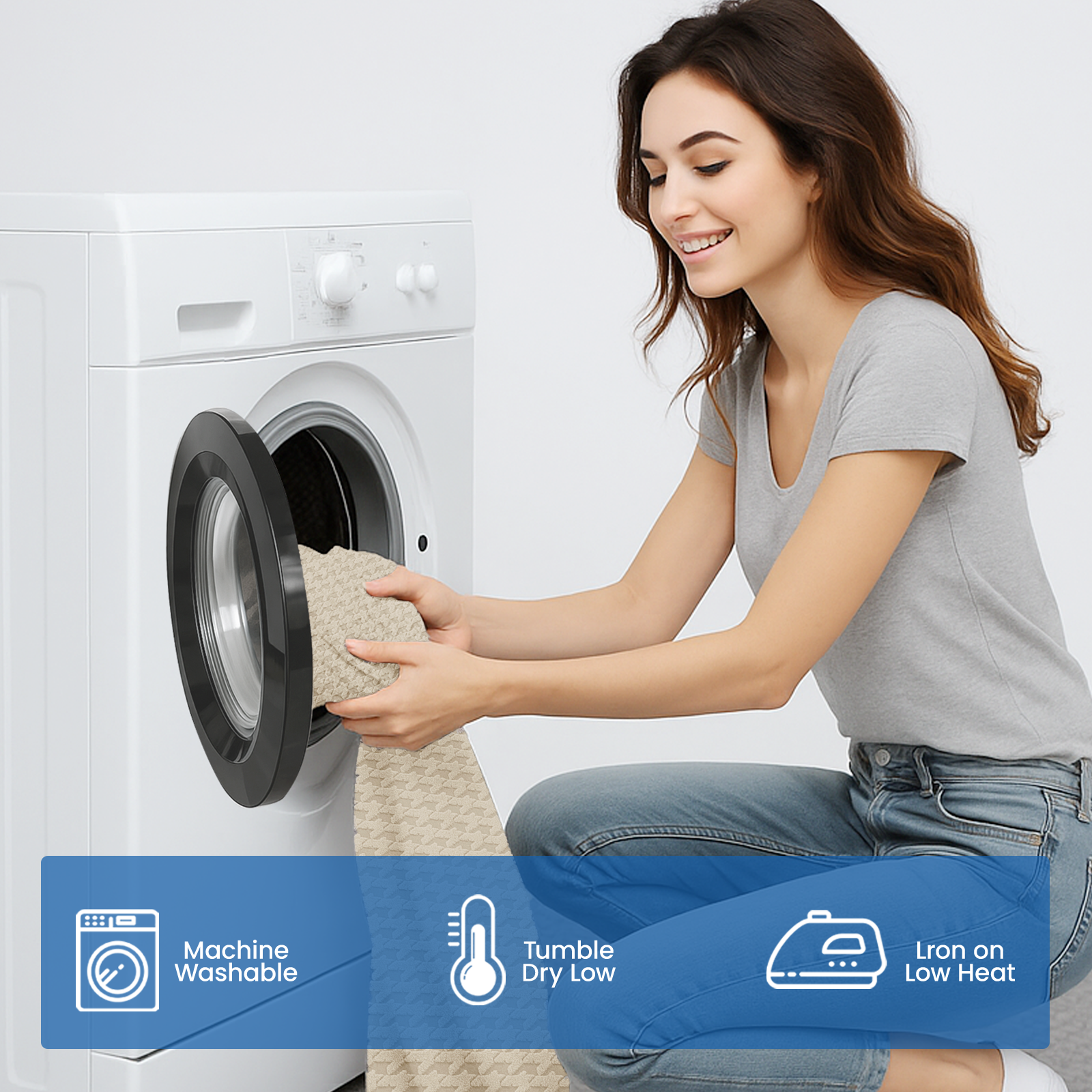 Ystyle 3-Seat Elastic Universal Sofa Seat Cushion Covers, Non-Slip Washable & Super Soft Slipcovers