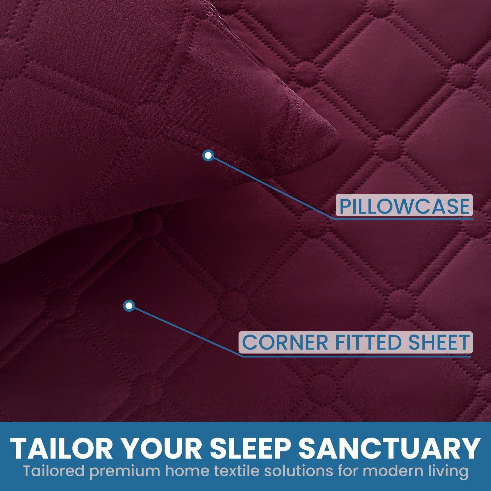 Ystyle Waterproof Pillow Protectors 50x80 cm Set of 2, Scratch-Resistant Pillowcase Covers