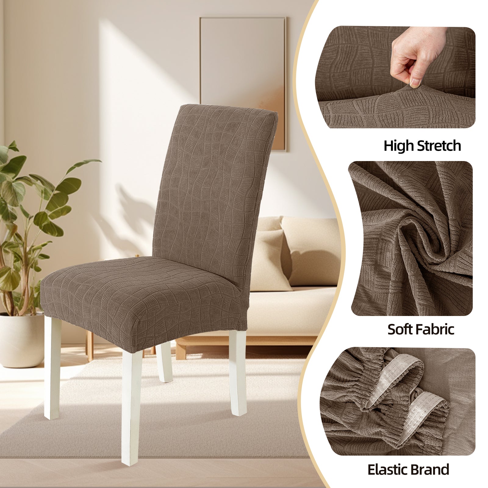 YSTYLE 6 pezzi di coprisedie universali elastici con schienale