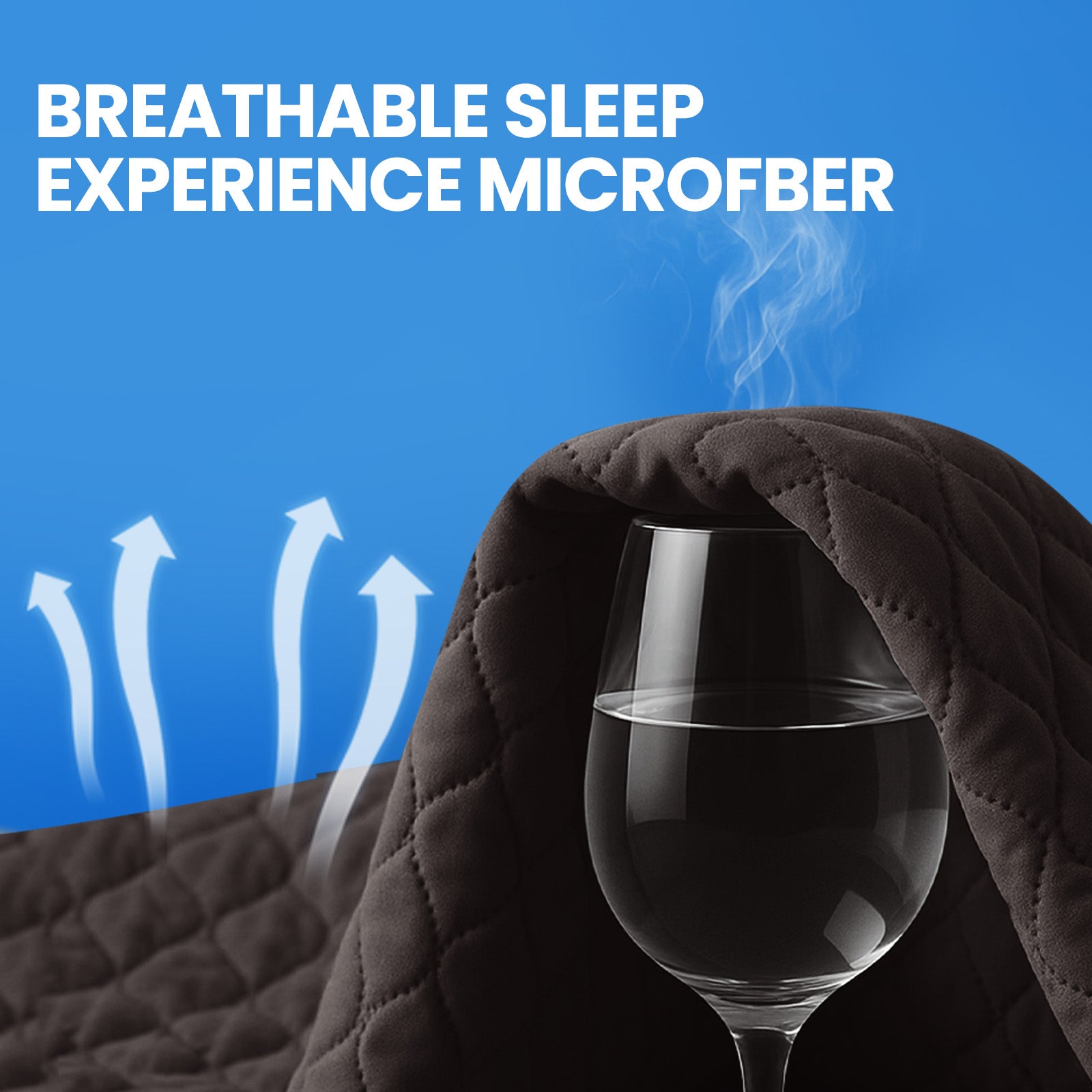 Waterproof Quilted Mattress Protector 160x190cm with Deep Pocket