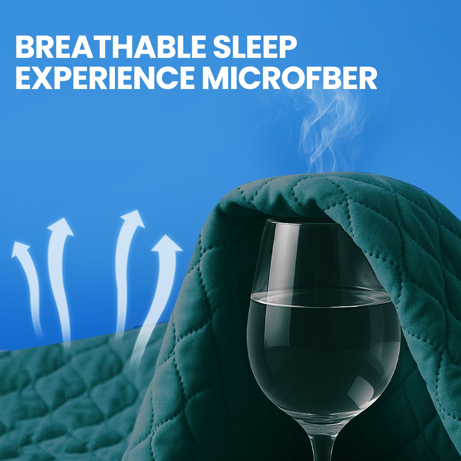 Waterproof Quilted Mattress Protector 160x190cm with Deep Pocket