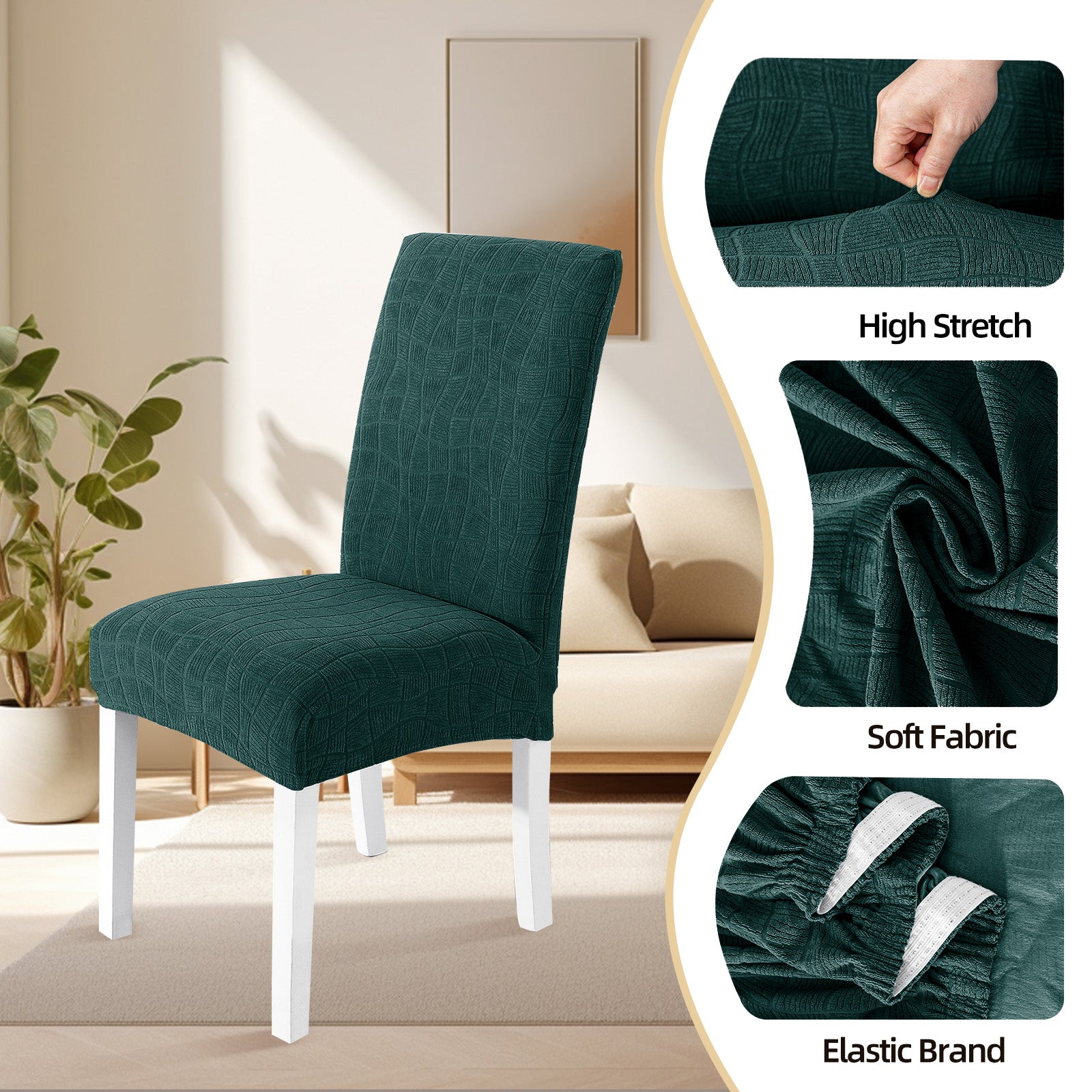 YSTYLE 6 pezzi di coprisedie universali elastici con schienale