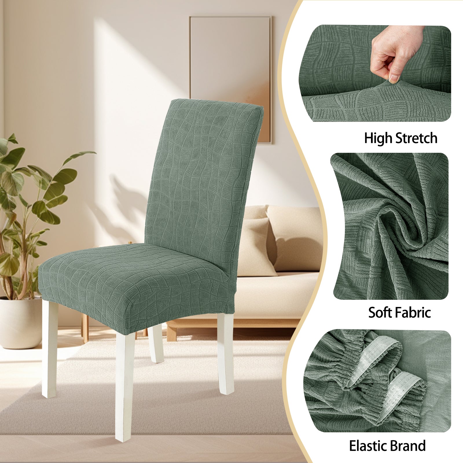 YSTYLE 6 pezzi di coprisedie universali elastici con schienale