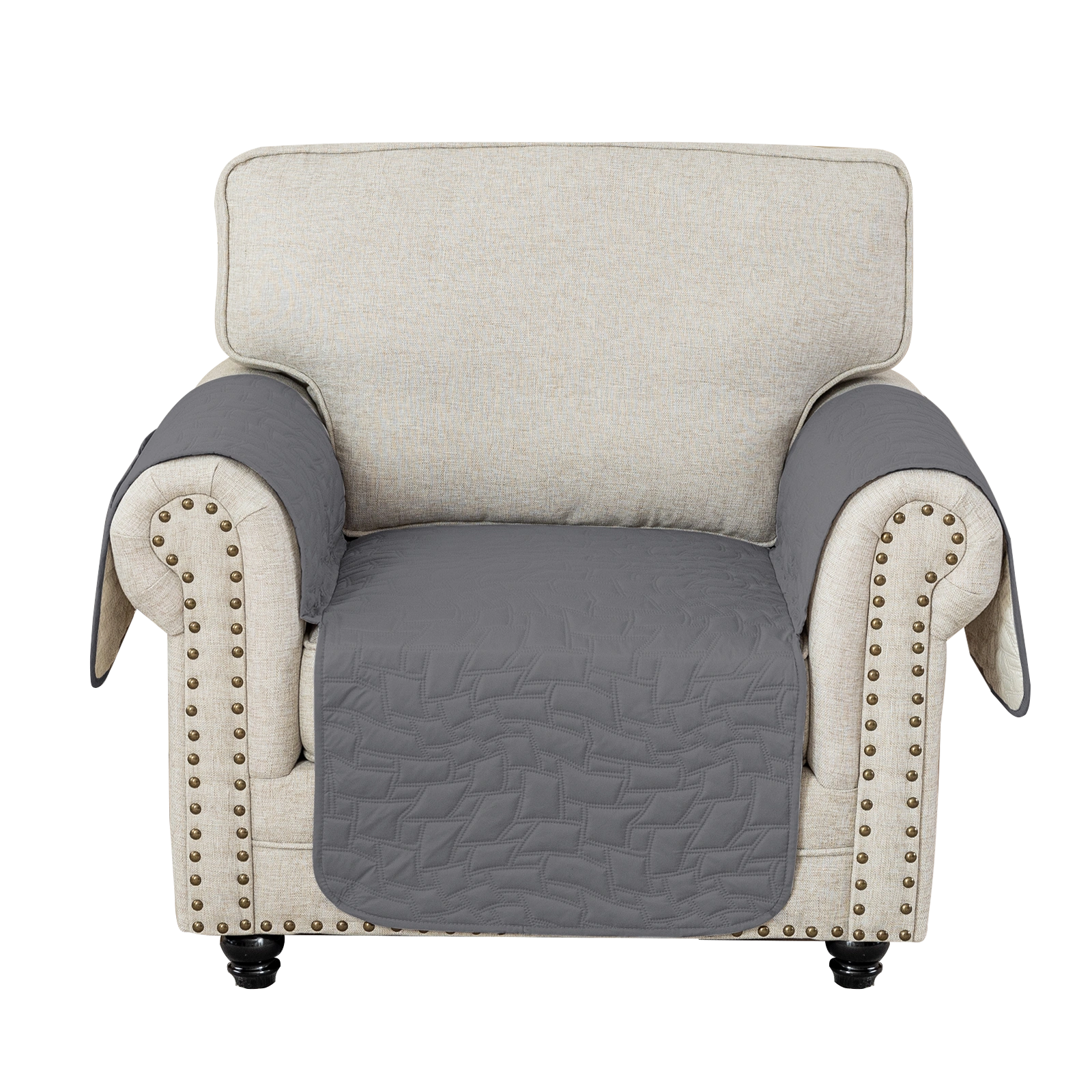 YSTYLE Cubierta de Sofá para 1 Asiento Universal – Antideslizante, Amigable con Mascotas, Protector de Sofá con Bolsillos Laterales 