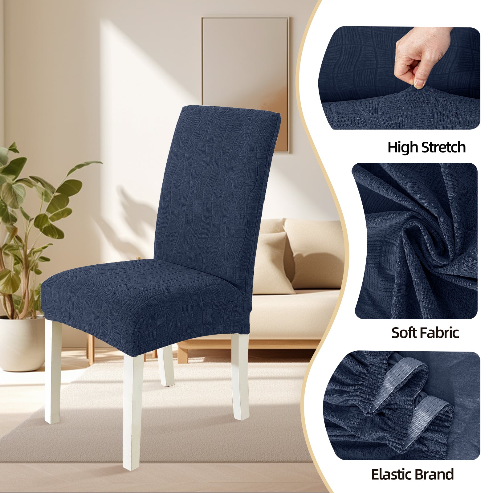 YSTYLE 6 pezzi di coprisedie universali elastici con schienale