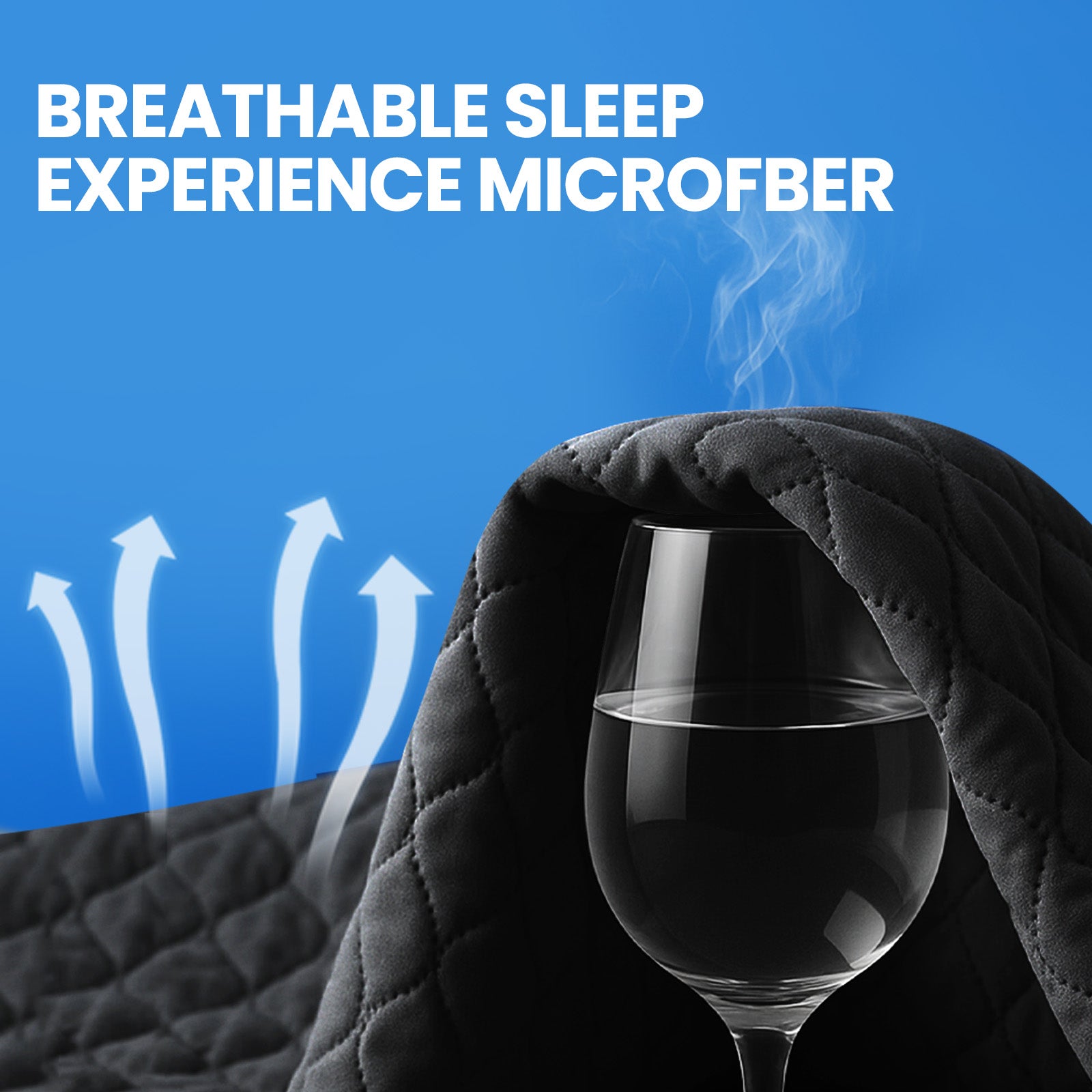 Waterproof Quilted Mattress Protector 160x190cm with Deep Pocket