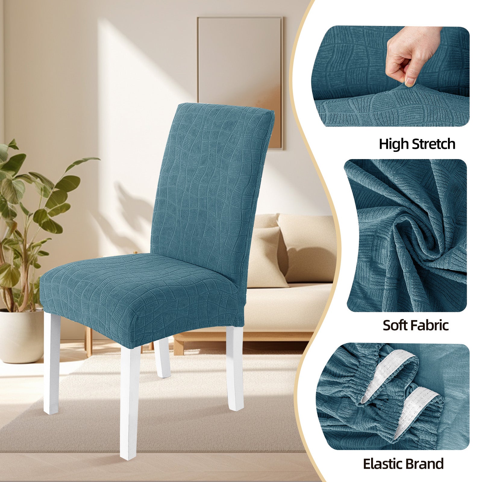 YSTYLE 6 pezzi di coprisedie universali elastici con schienale