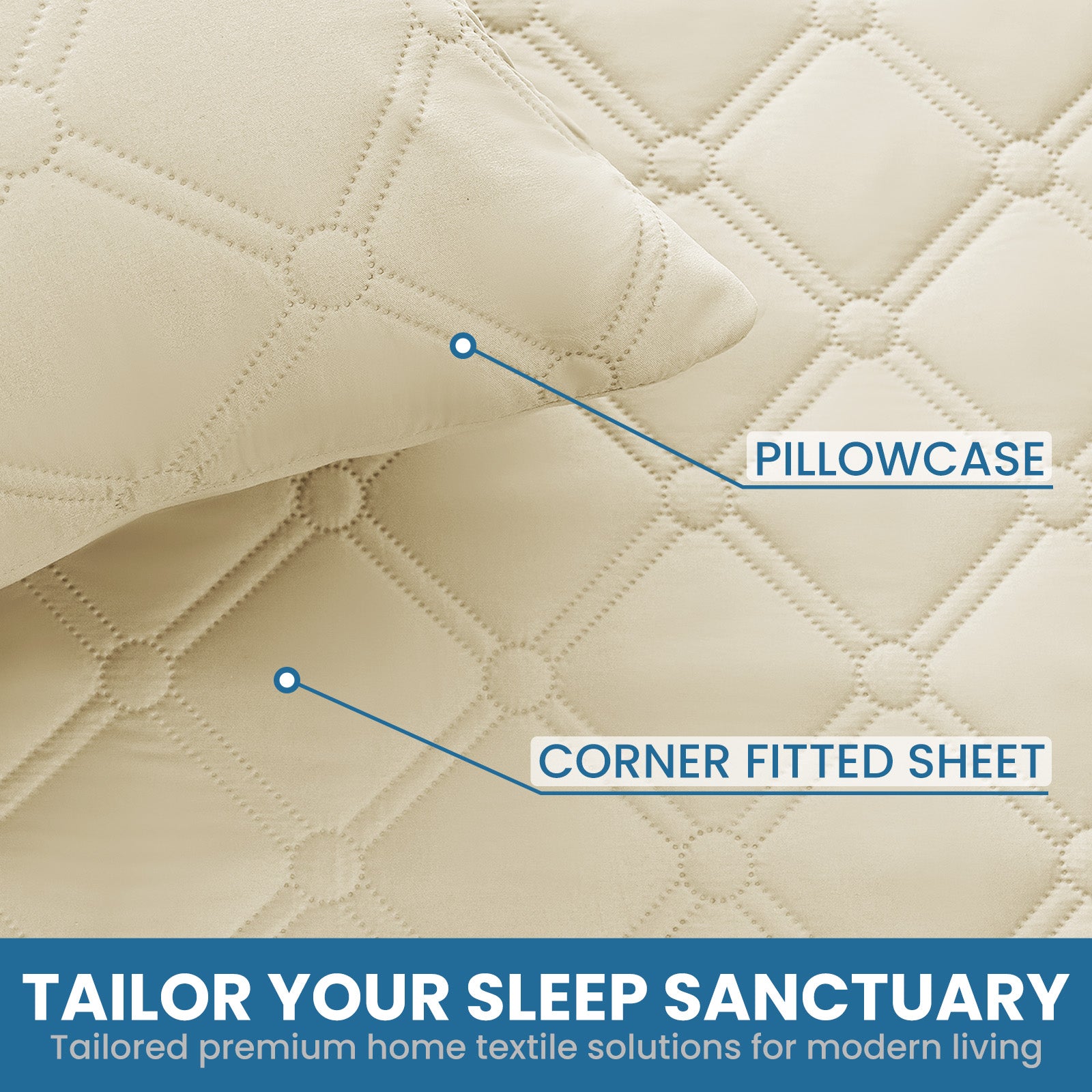 Ystyle Waterproof Pillow Protectors 50x80 cm Set of 2, Scratch-Resistant Pillowcase Covers