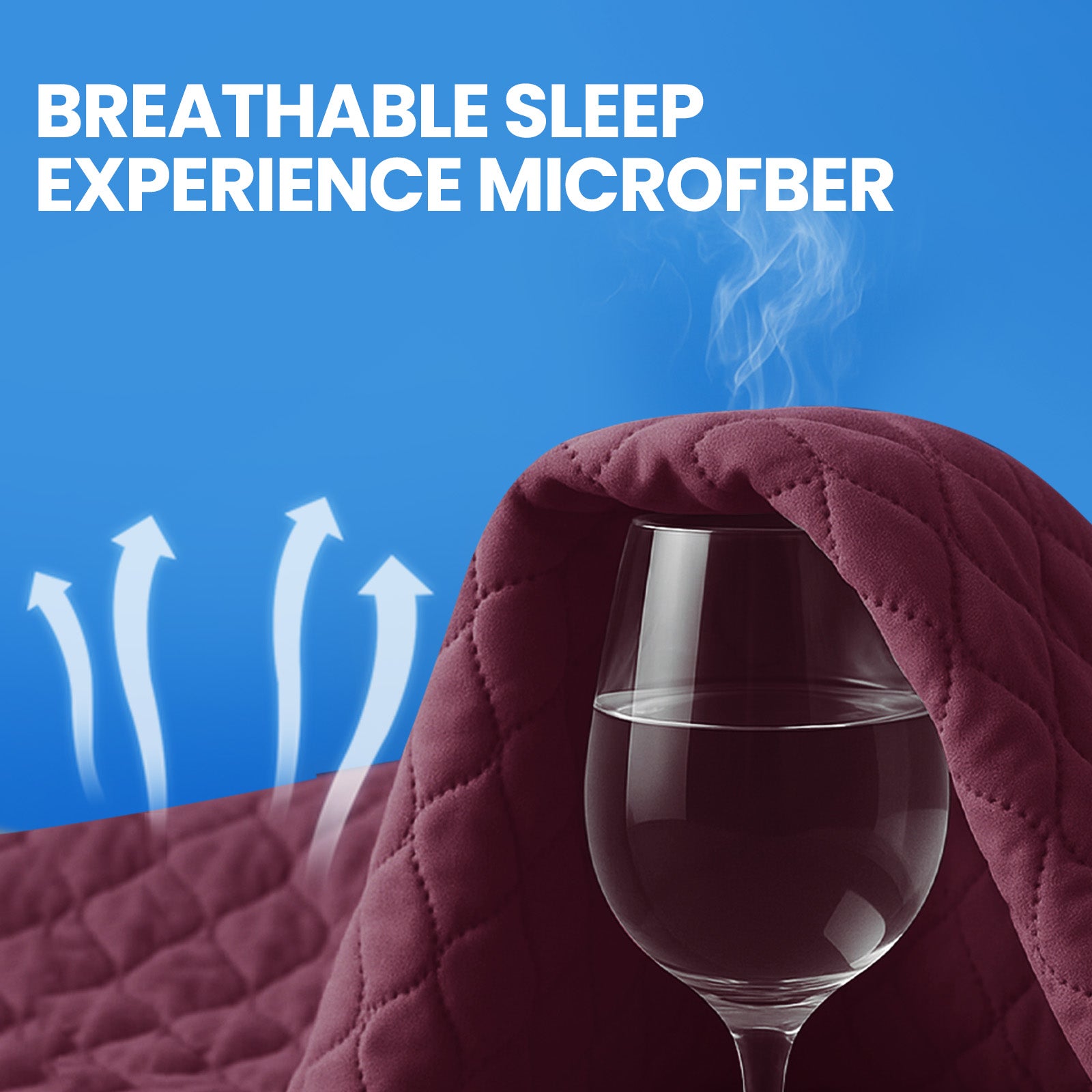 Waterproof Quilted Mattress Protector 160x190cm with Deep Pocket