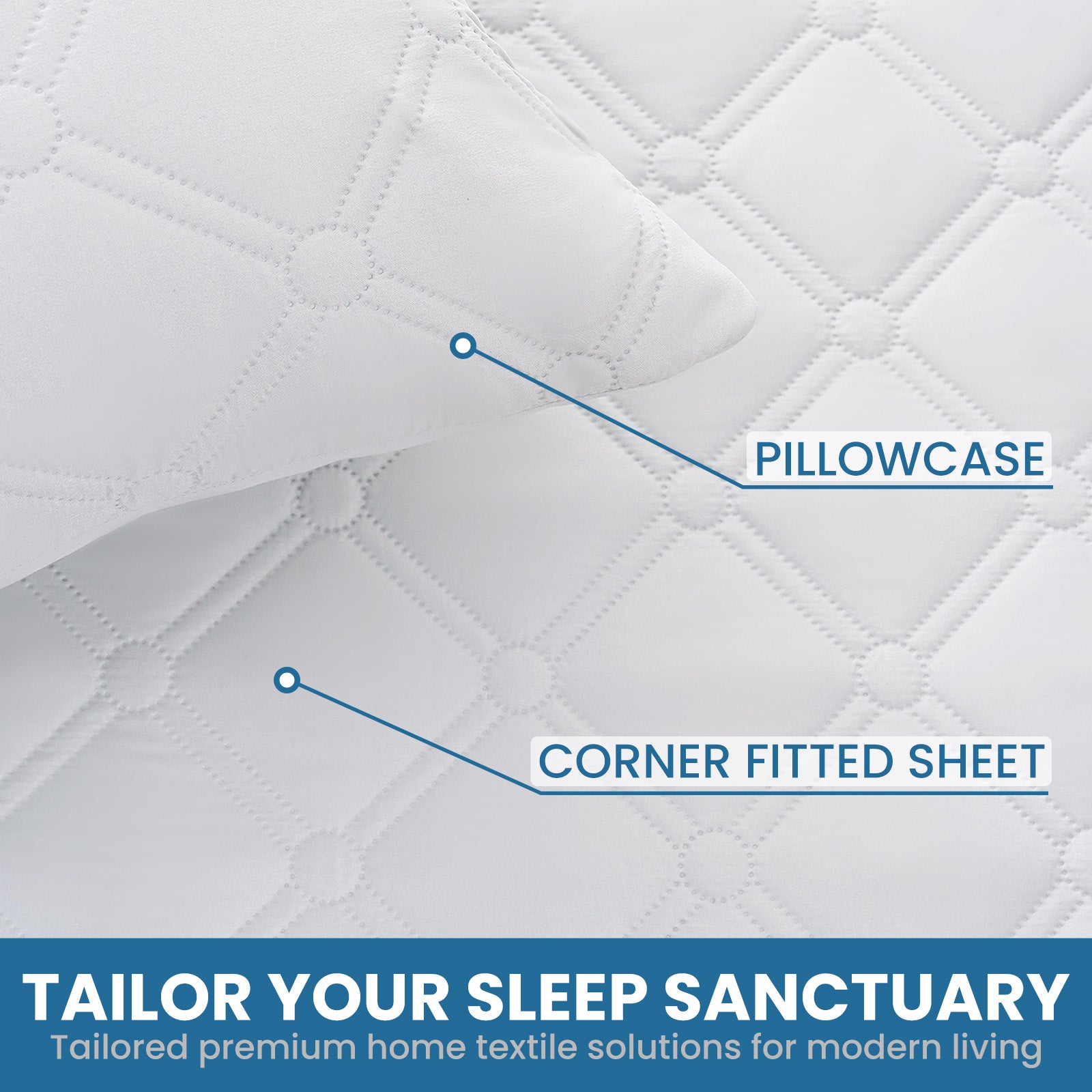 Ystyle Waterproof Pillow Protectors 50x80 cm Set of 2, Scratch-Resistant Pillowcase Covers