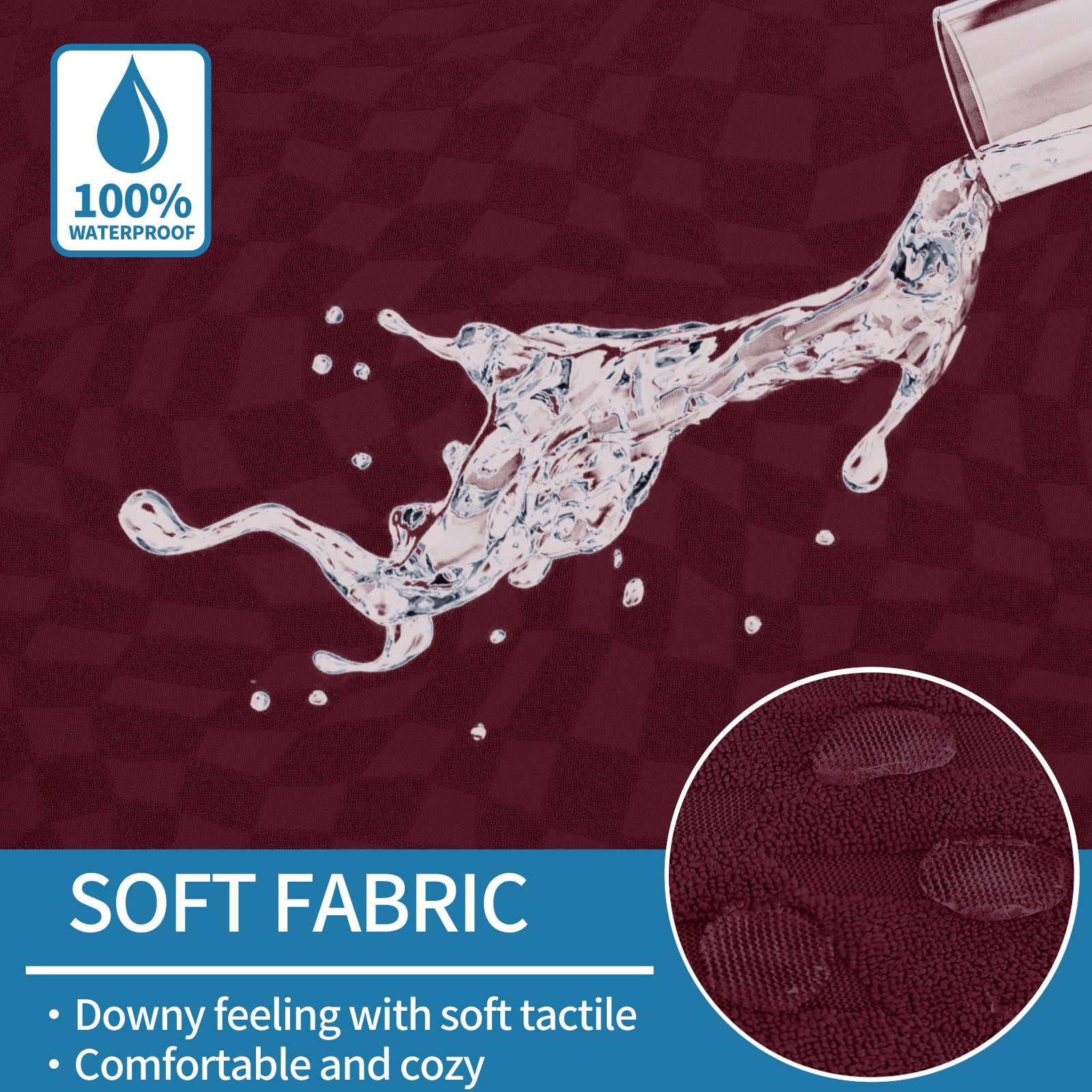 Housse de siège de canapé extensible YSTYLE 1 place géométrique anti-dérapant