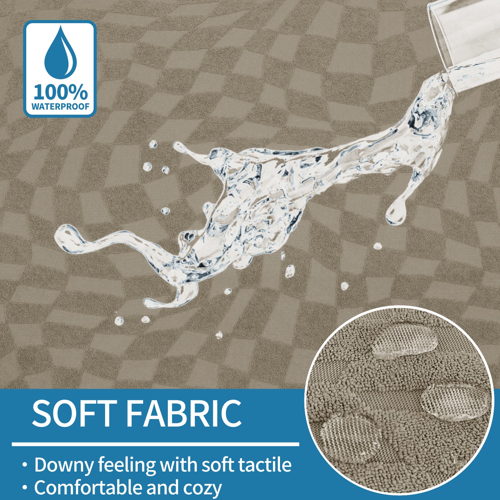 Housse de siège de canapé extensible YSTYLE 1 place géométrique anti-dérapant