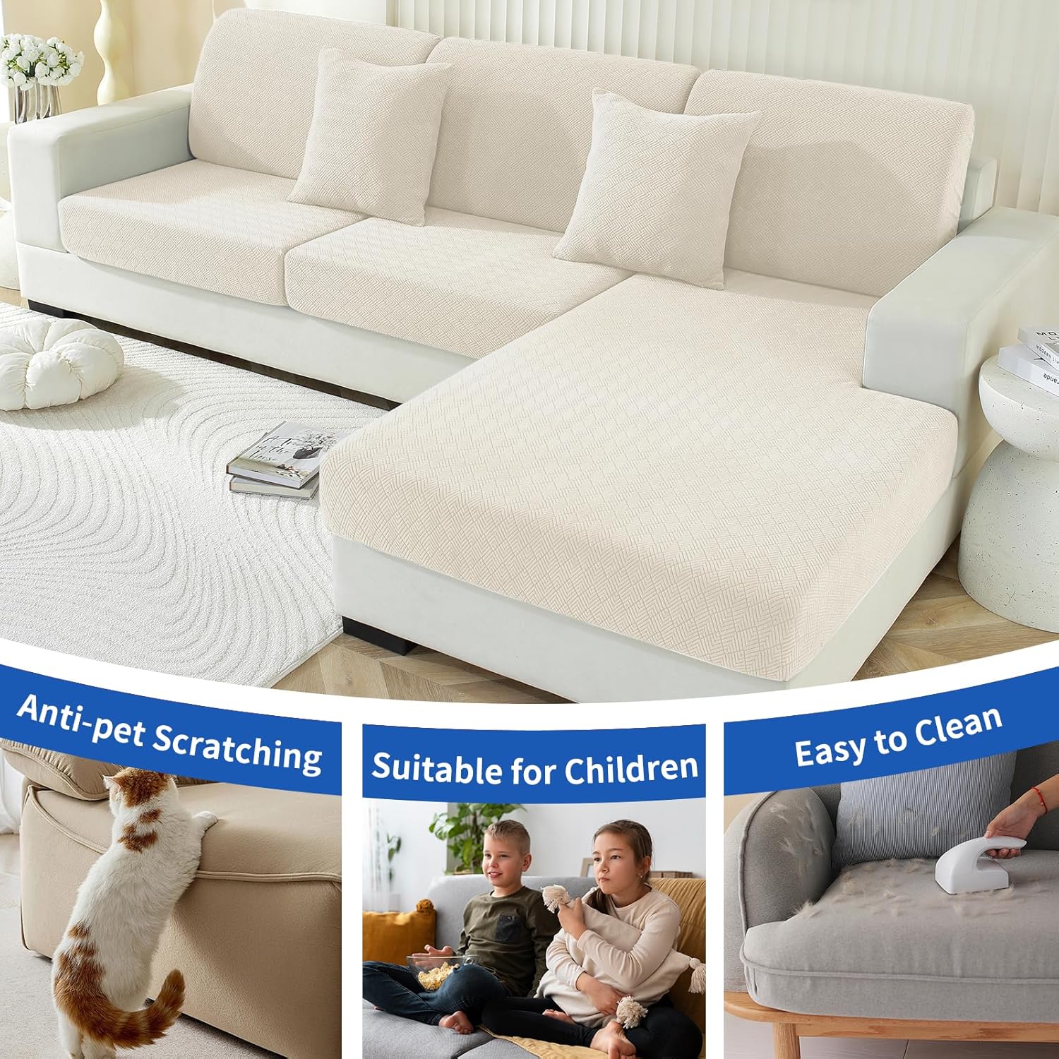 YSTYLE Coprisedile per divano stretch con funzione antiscivolo