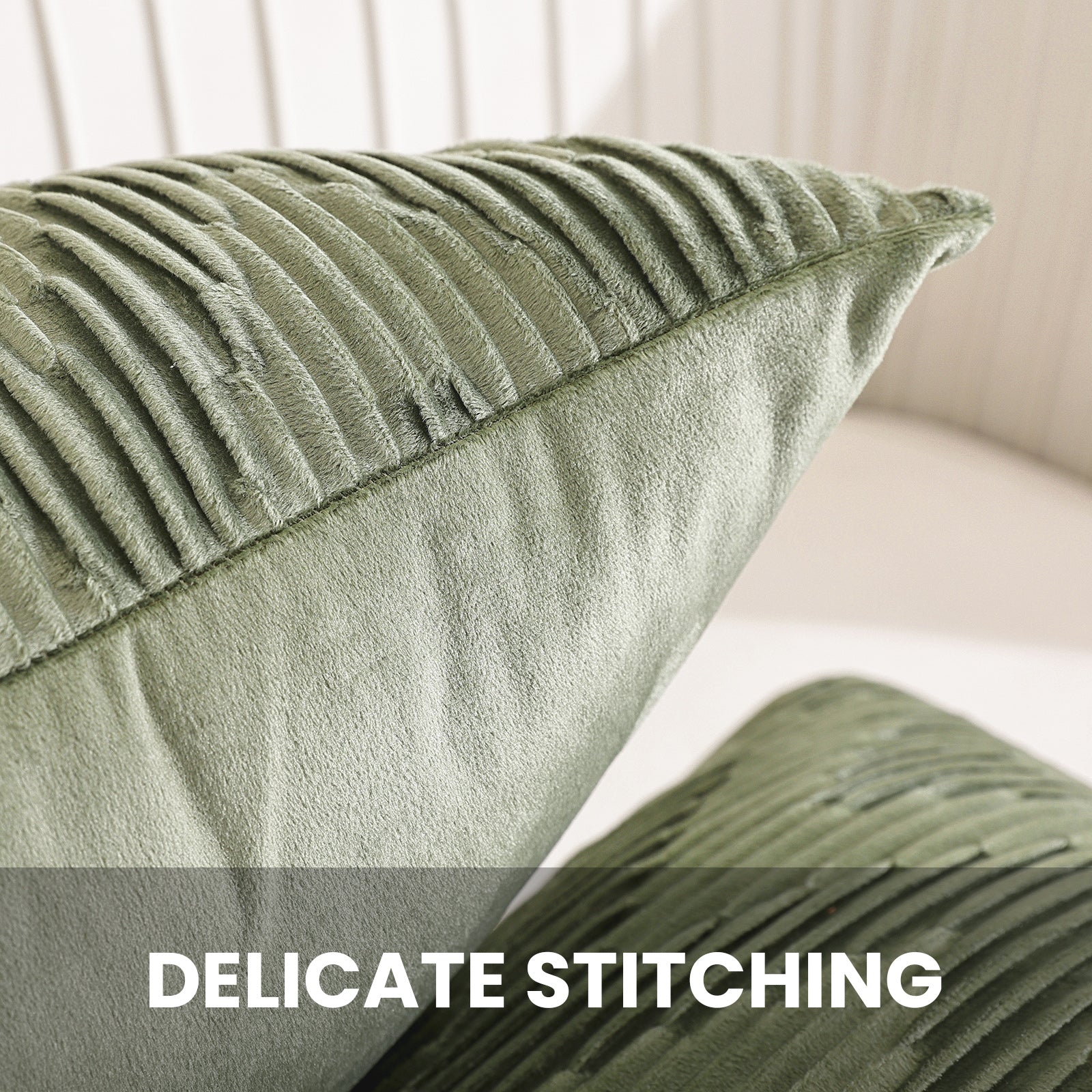 Ystyle 2 Pieces Cushion Covers Sofa 50 x 50 cm Velvet Minimalist Cushion Covers Invisible Zipper Decorative Cushion Covers for Sofa Living Room Bedroom