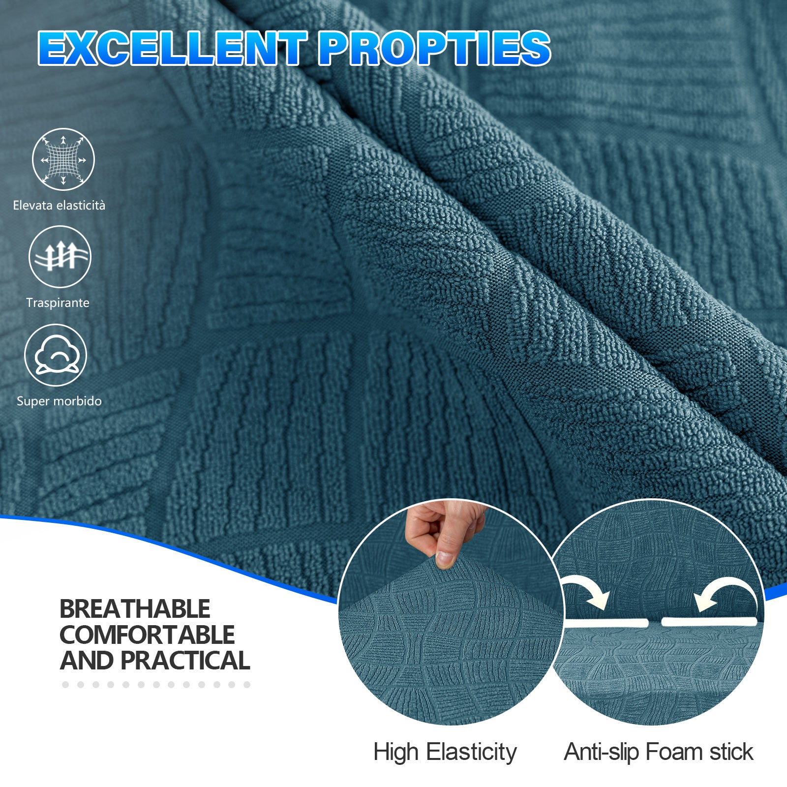 Ystyle Waterproof 1-Seater Sofa Cover with Armrests, Universal Elastic Sofa Protector, Washable Cat Scratch-Resistant Sofa Cover, Stain & Slip-Resistant Sofa Slipcover