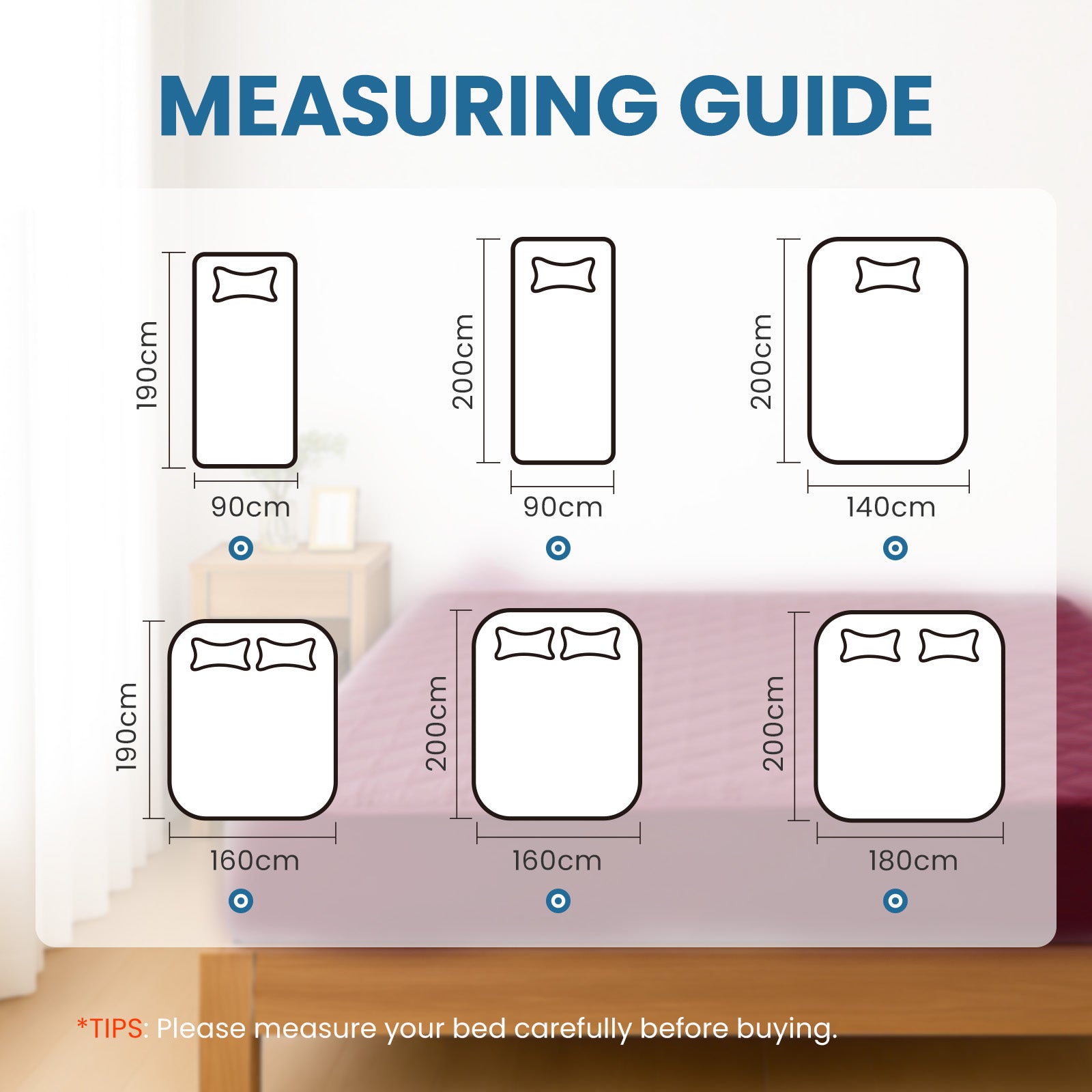 Ystyle Waterproof Mattress Protector – Double Size 160x190 cm Anti-Allergy & Scratch Resistant