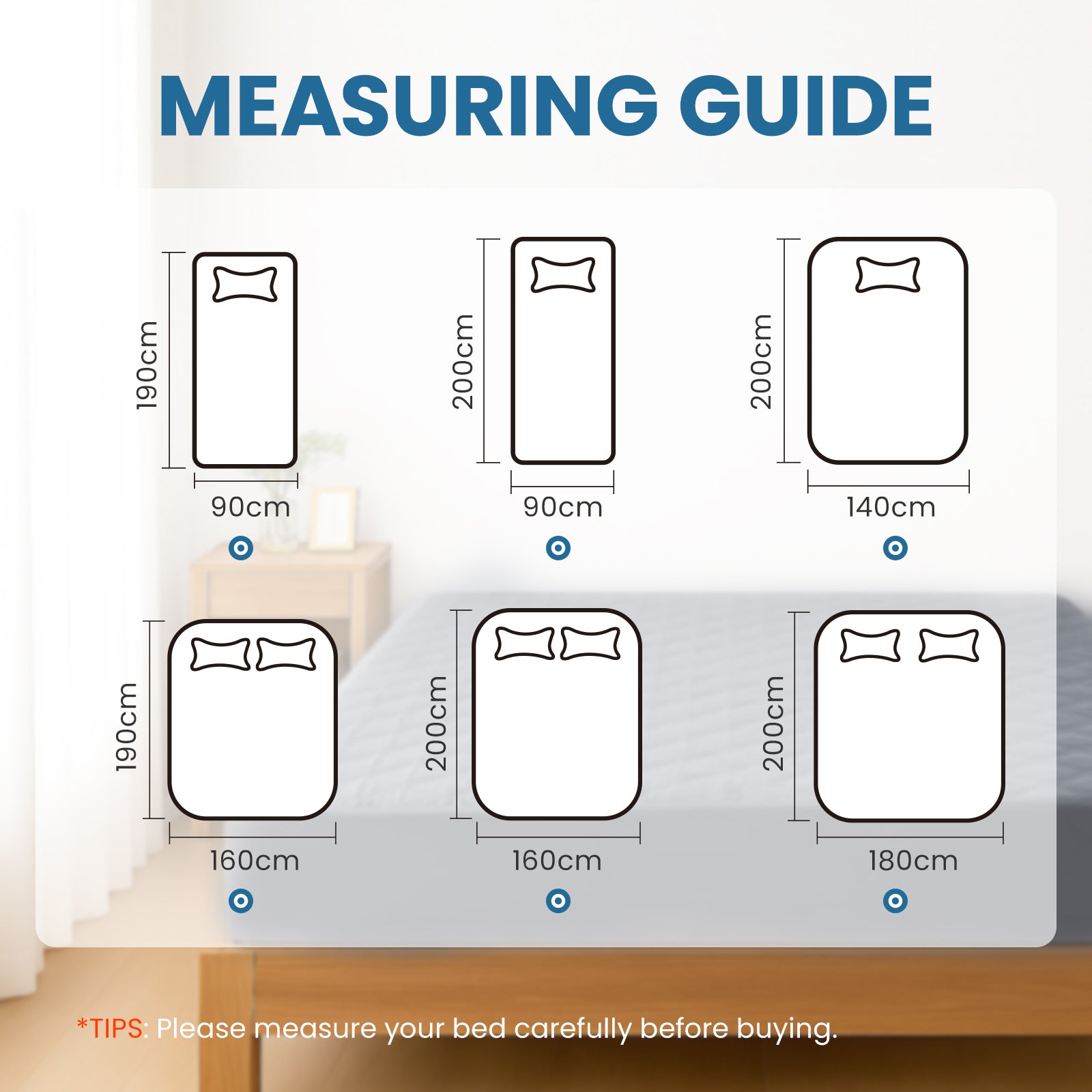 Ystyle Waterproof Mattress Protector – Double Size 160x190 cm Anti-Allergy & Scratch Resistant