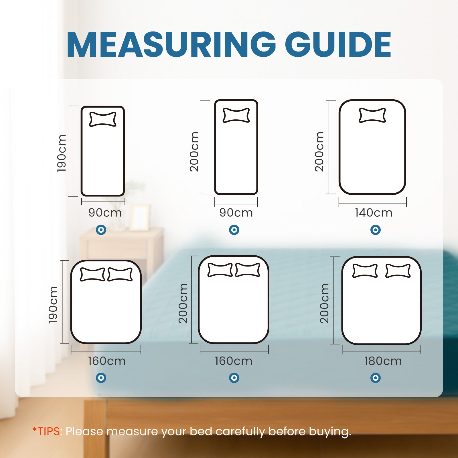 Ystyle Waterproof Mattress Protector – Double Size 160x190 cm Anti-Allergy & Scratch Resistant