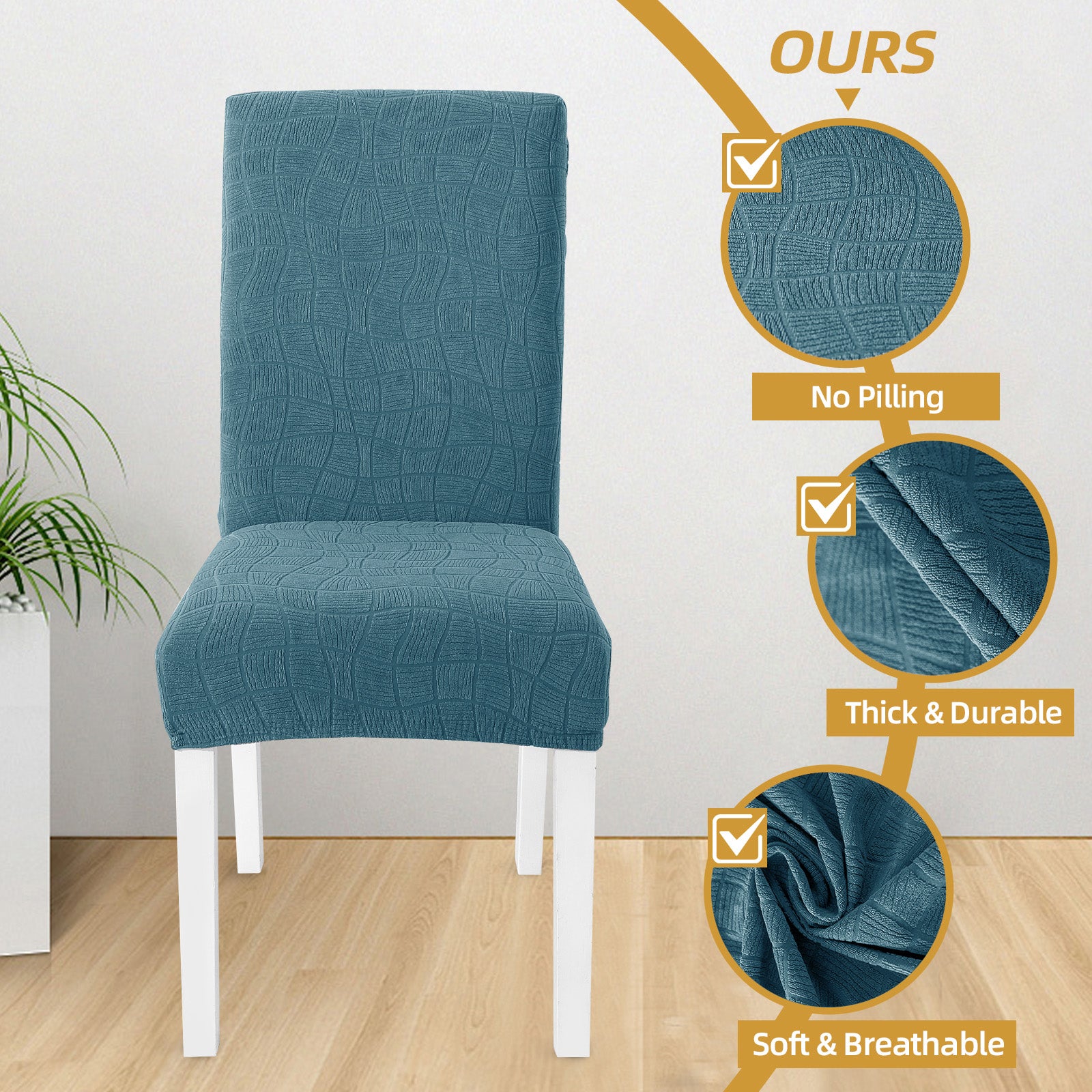 YSTYLE 6 pezzi di coprisedie universali elastici con schienale