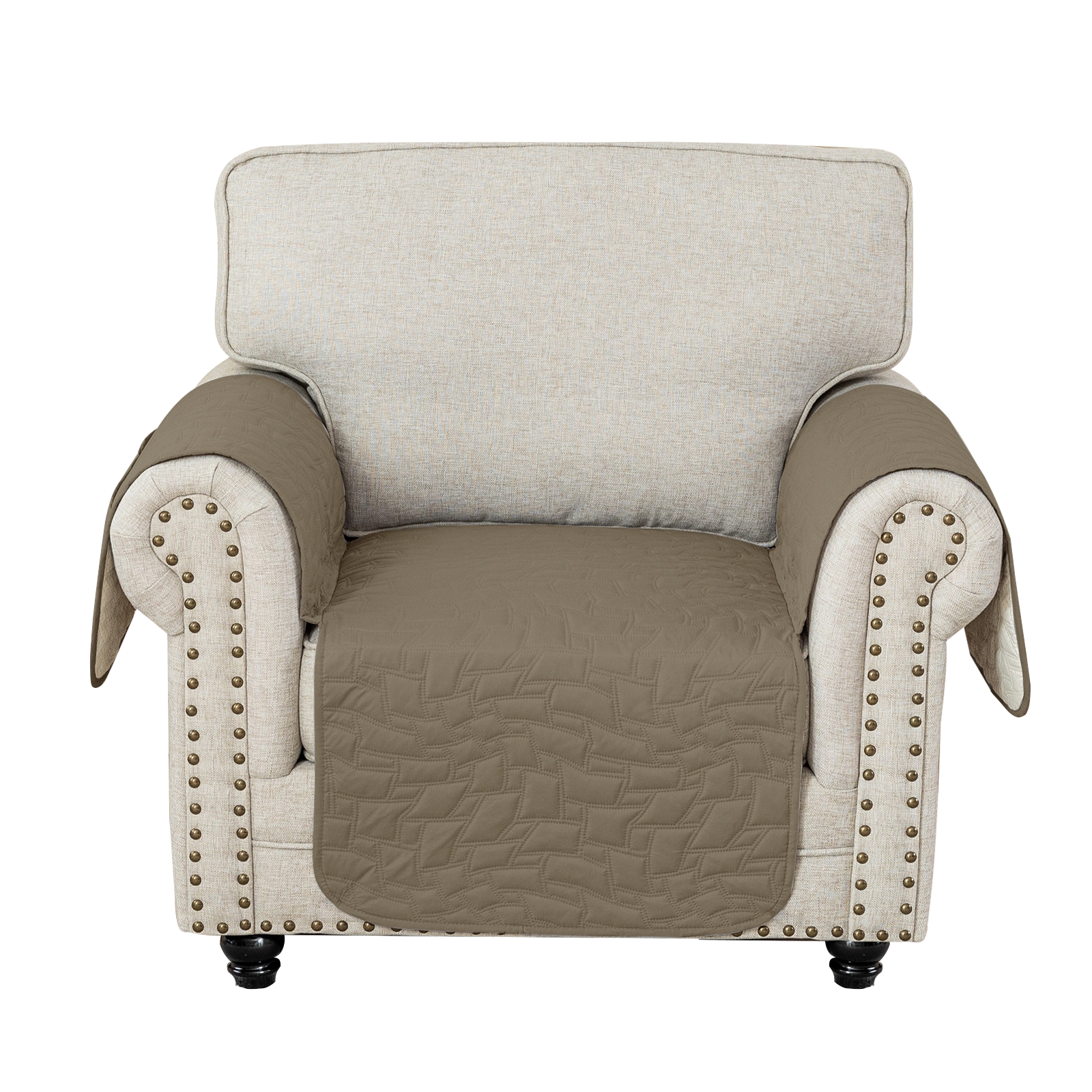 YSTYLE Cubierta de Sofá para 1 Asiento Universal – Antideslizante, Amigable con Mascotas, Protector de Sofá con Bolsillos Laterales 