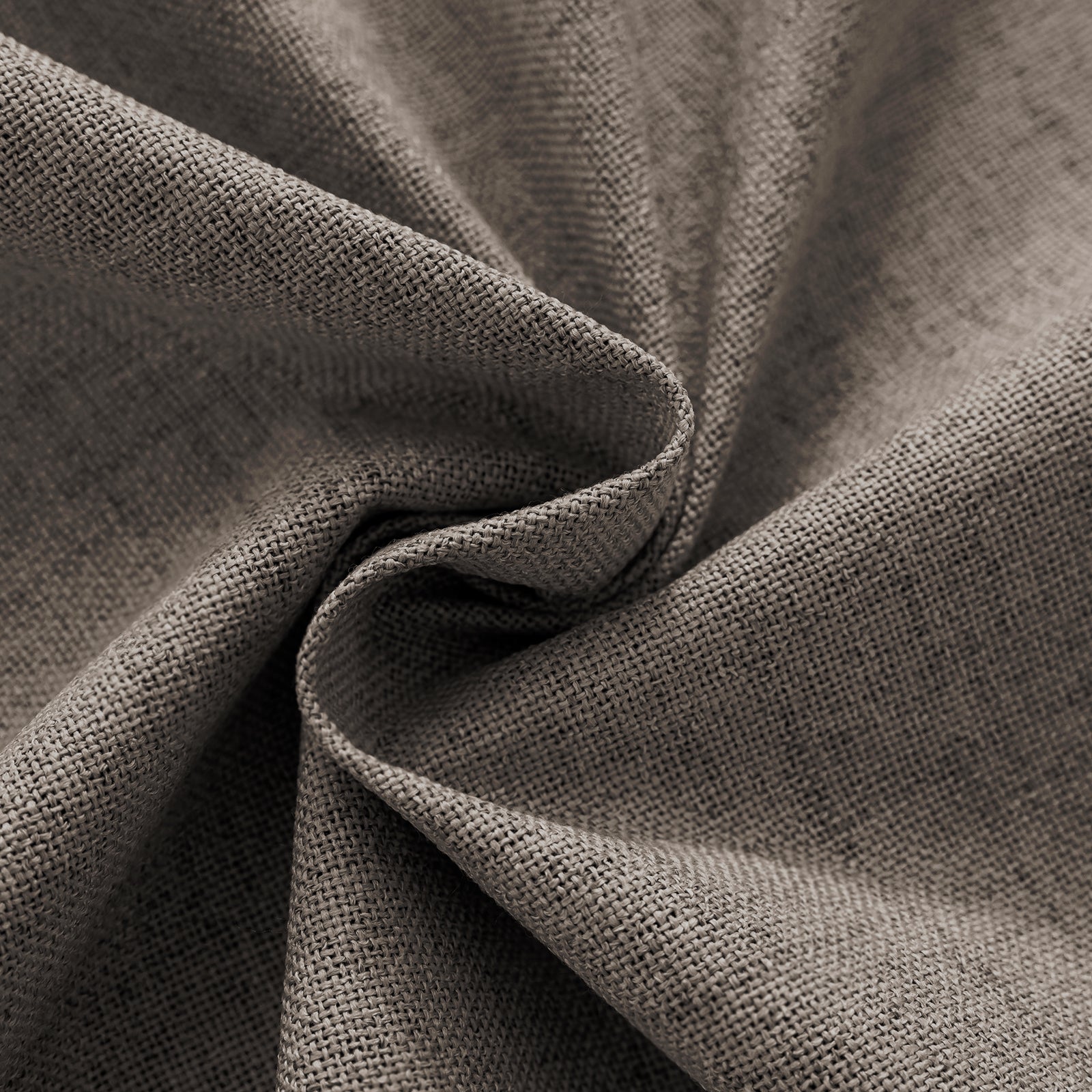 2 Pieces 100% Blackout Linen Curtains 140x175 cm Thermal