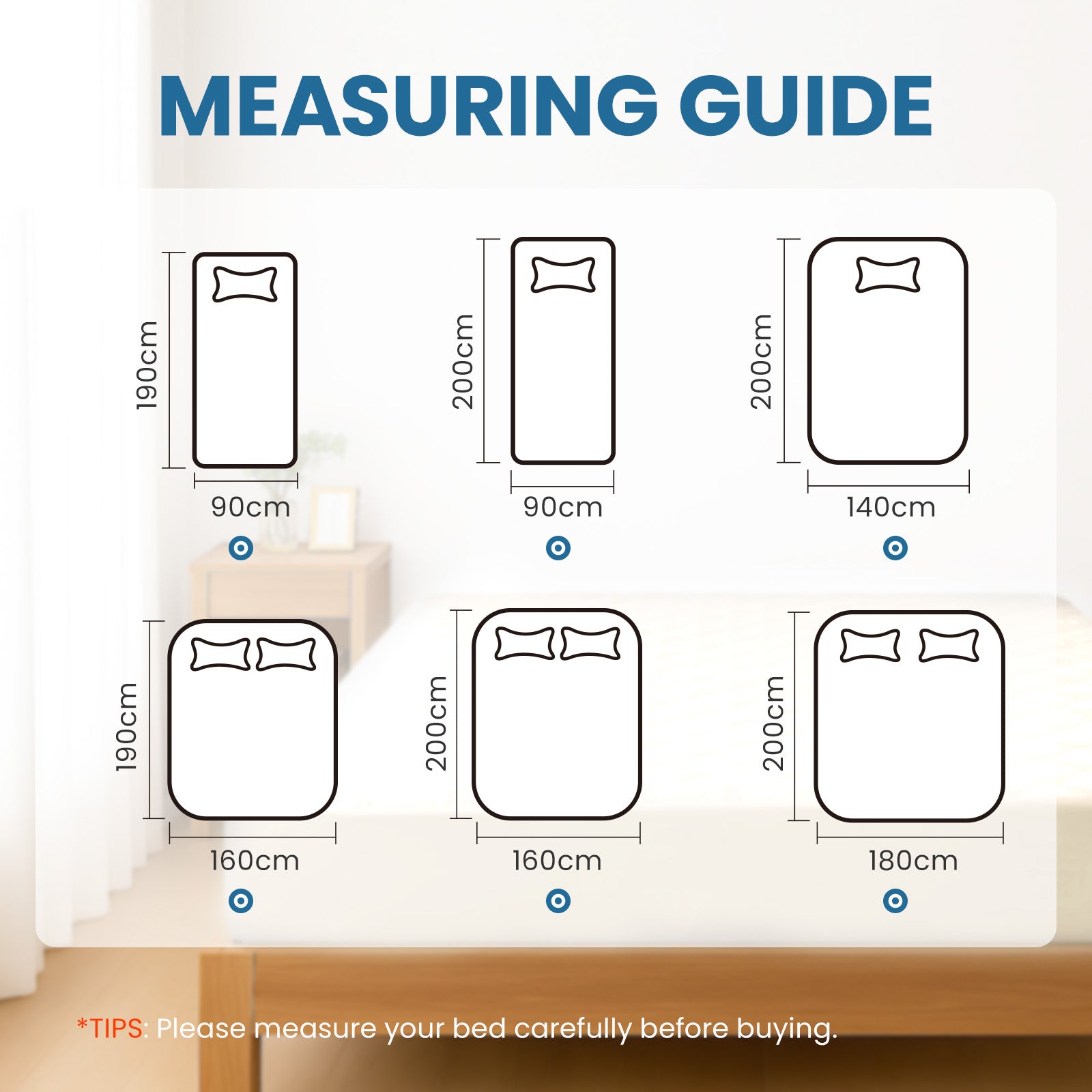 Ystyle Waterproof Mattress Protector – Double Size 160x190 cm Anti-Allergy & Scratch Resistant