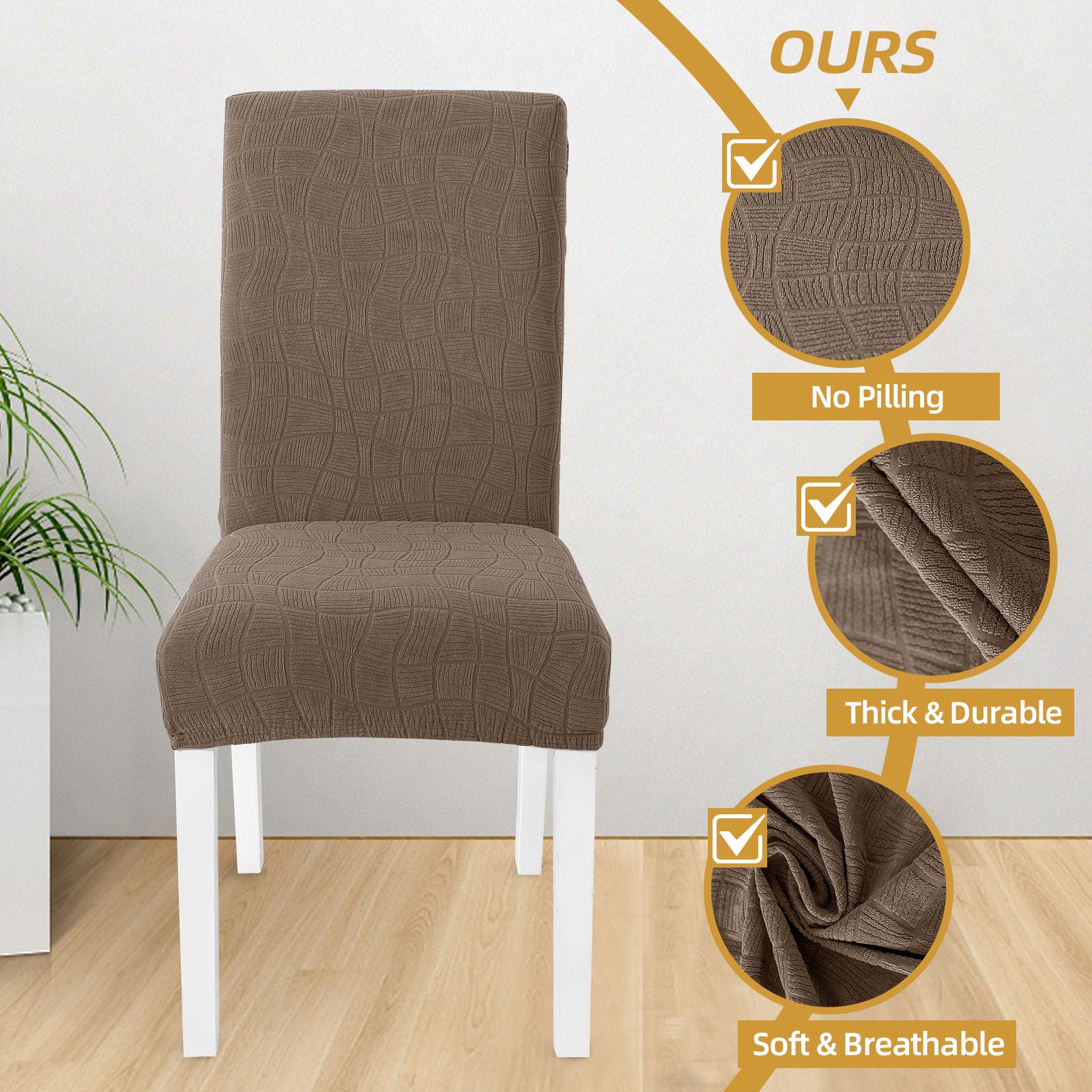 YSTYLE 6 pezzi di coprisedie universali elastici con schienale