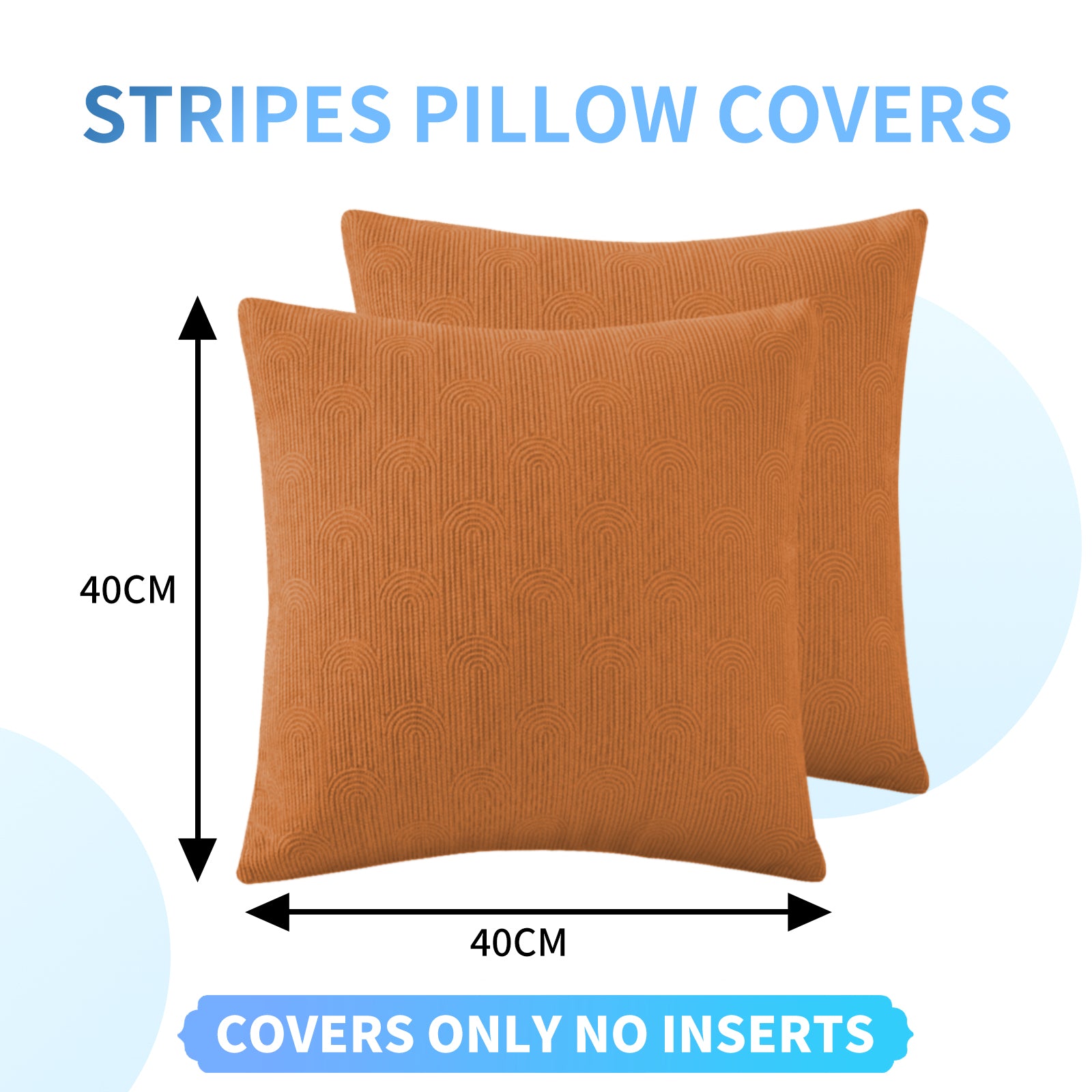 Ystyle Cushion Covers, 40 x 40 cm, Set of 2, Cushions for Sofa with Invisible Zip, Soft Cushion Cover, Modern, Washable, for Chair Bed, Living Room, Bedroom
