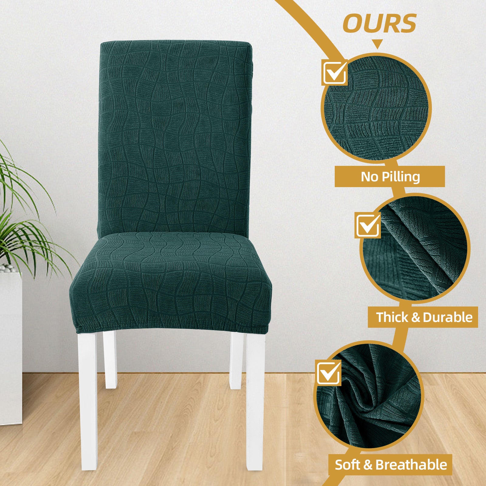 YSTYLE 6 pezzi di coprisedie universali elastici con schienale