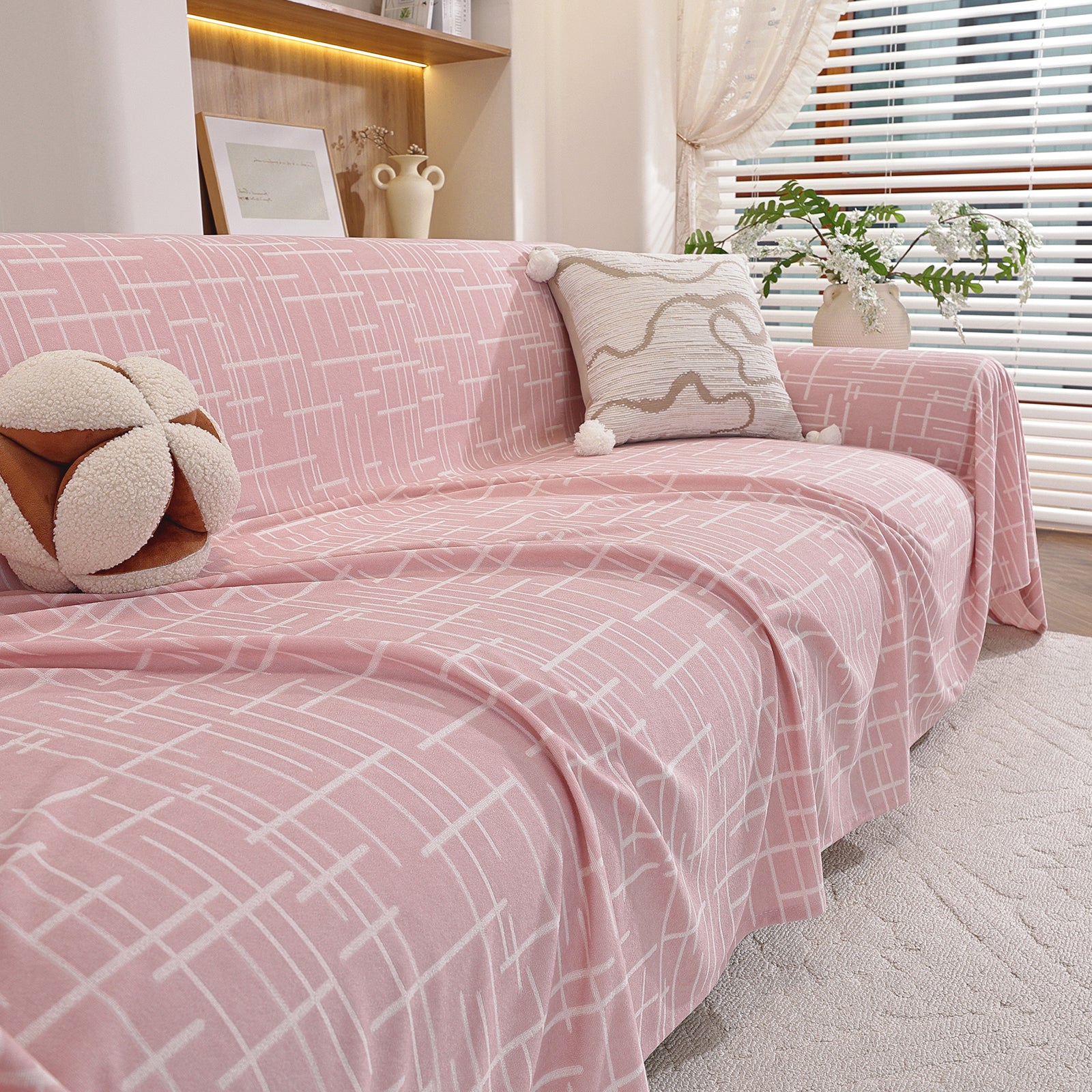 Ystyle 1-Seater  Sofa Cover with Armrests, 180x230 CM, Universal Sofa Protector, Decorative Armchair Slipcover, Ideal as Furniture Throw, Full-Cover Anti-Stain Sofa Sheet