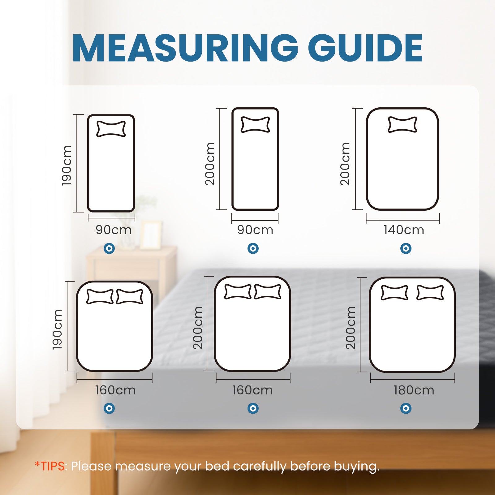 Ystyle Waterproof Mattress Protector – Double Size 160x190 cm Anti-Allergy & Scratch Resistant