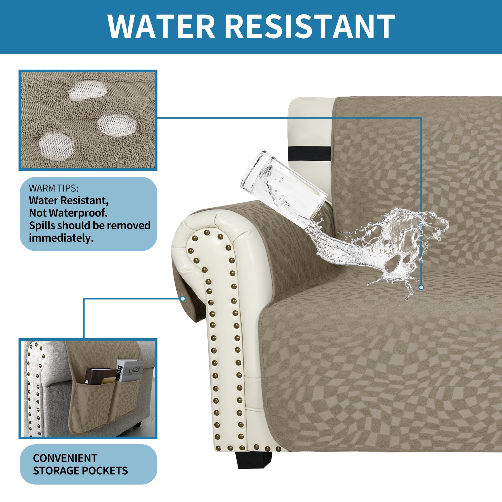 Coprisedia YSTYLE per 4 posti con tasche laterali antiscivolo