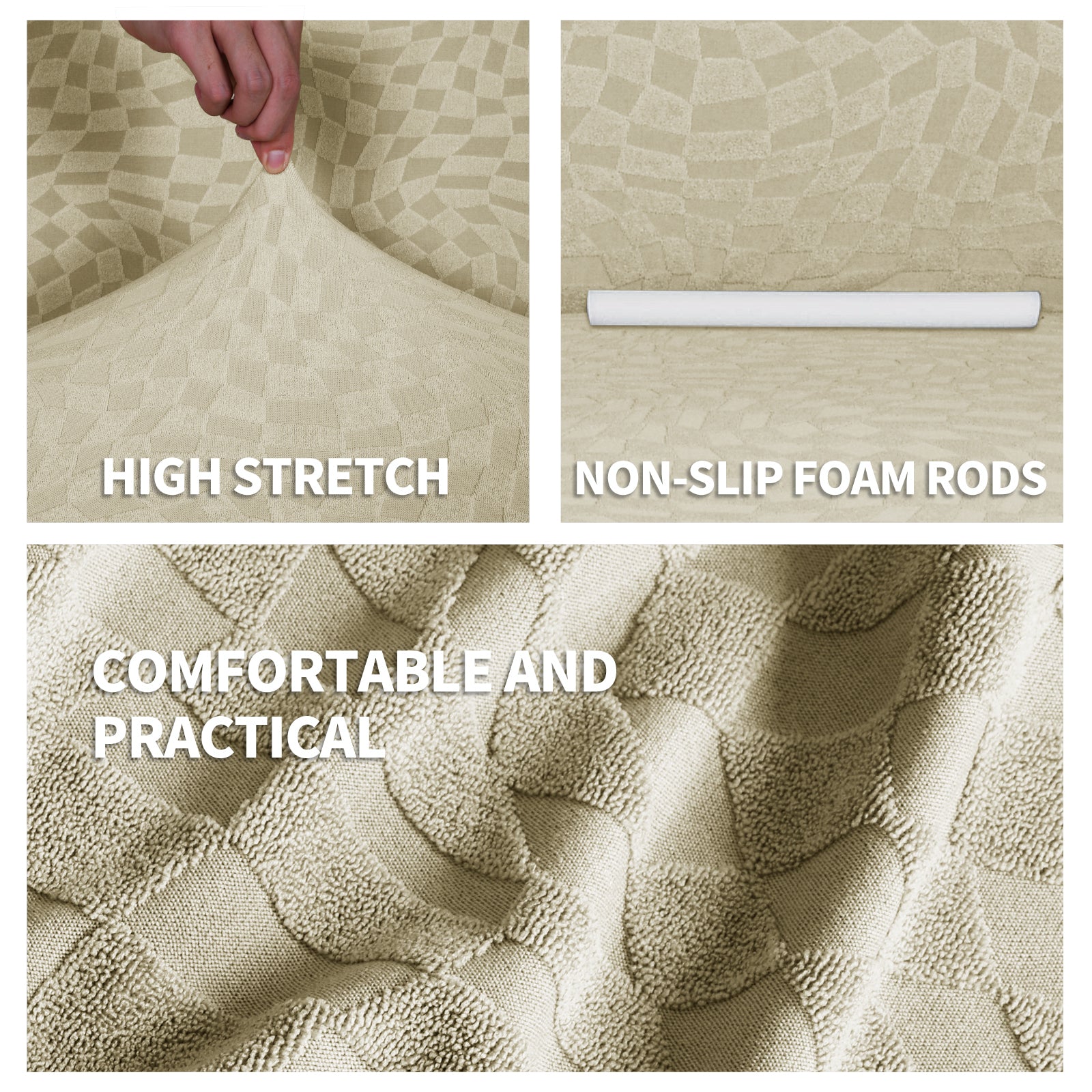 YSTYLE 2 pezzi copertura elastica per divano angolare, 2+2 posti a forma di L