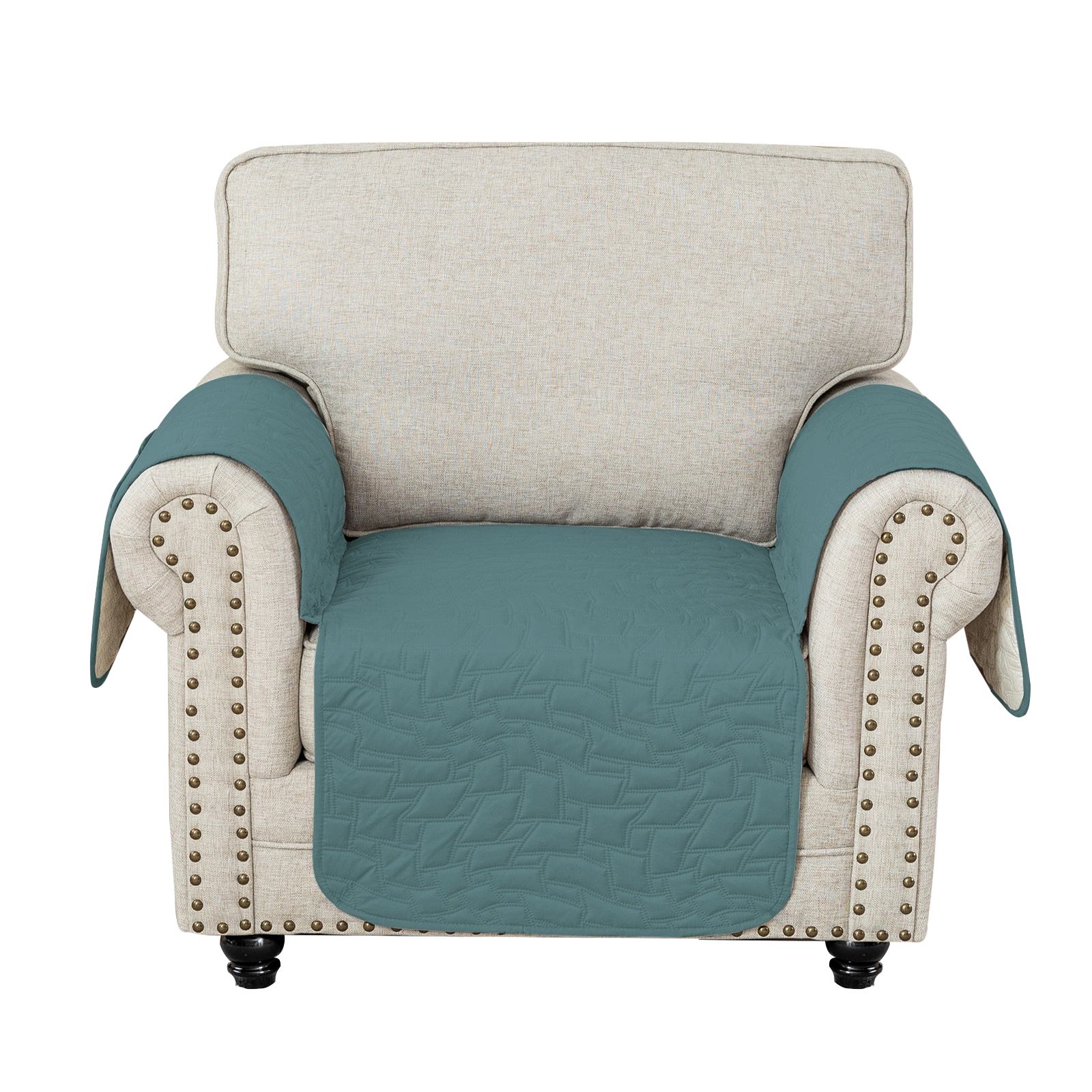 YSTYLE Cubierta de Sofá para 1 Asiento Universal – Antideslizante, Amigable con Mascotas, Protector de Sofá con Bolsillos Laterales 
