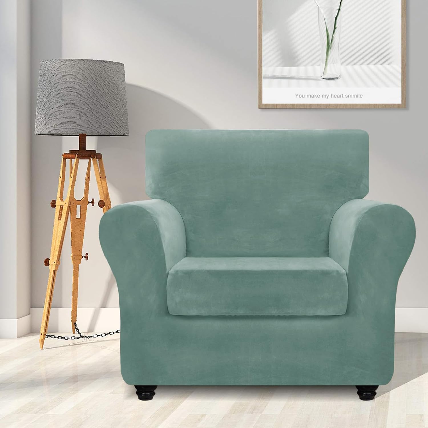 YSTYLE Velvet Sofa Cover Non-slip Couch Sofa Cover Stretch Slipcover Furniture Protector