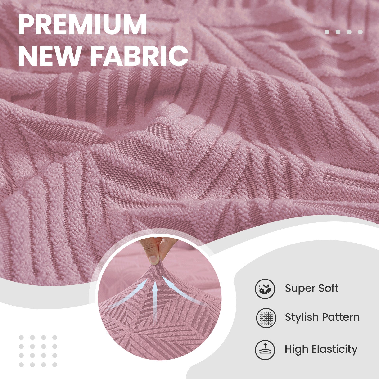 Ystyle 4-Piece Chair Covers with Backrest, Elastic Slipcovers, Universal Living Room Kitchen Chair Protectors, Cat Scratch-Resistant Modern Stain-Proof Dining Chair Covers