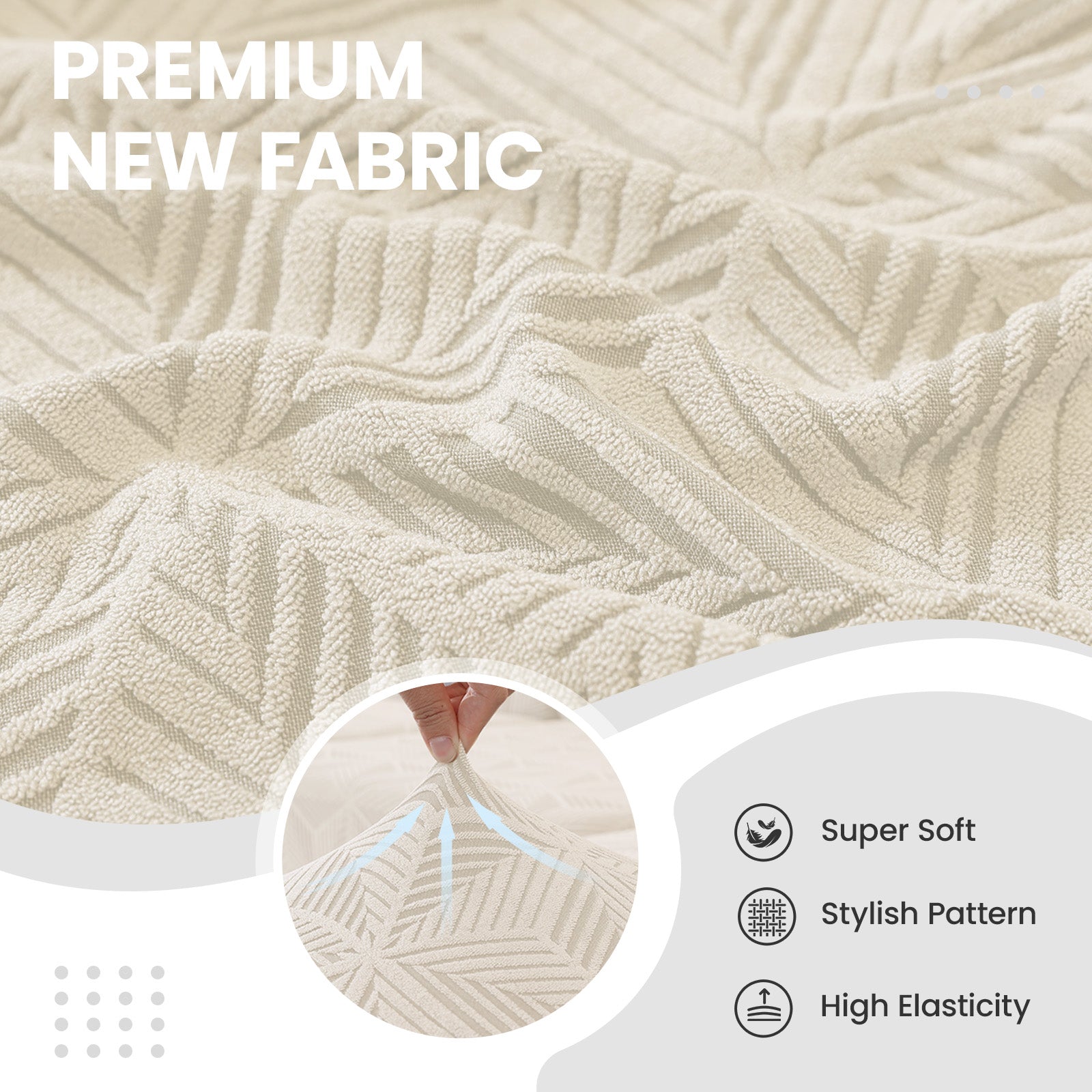 Ystyle 4-Piece Chair Covers with Backrest, Elastic Slipcovers, Universal Living Room Kitchen Chair Protectors, Cat Scratch-Resistant Modern Stain-Proof Dining Chair Covers