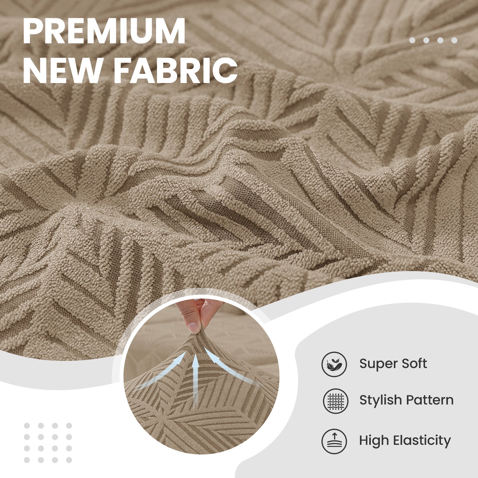 Ystyle 4-Piece Chair Covers with Backrest, Elastic Slipcovers, Universal Living Room Kitchen Chair Protectors, Cat Scratch-Resistant Modern Stain-Proof Dining Chair Covers