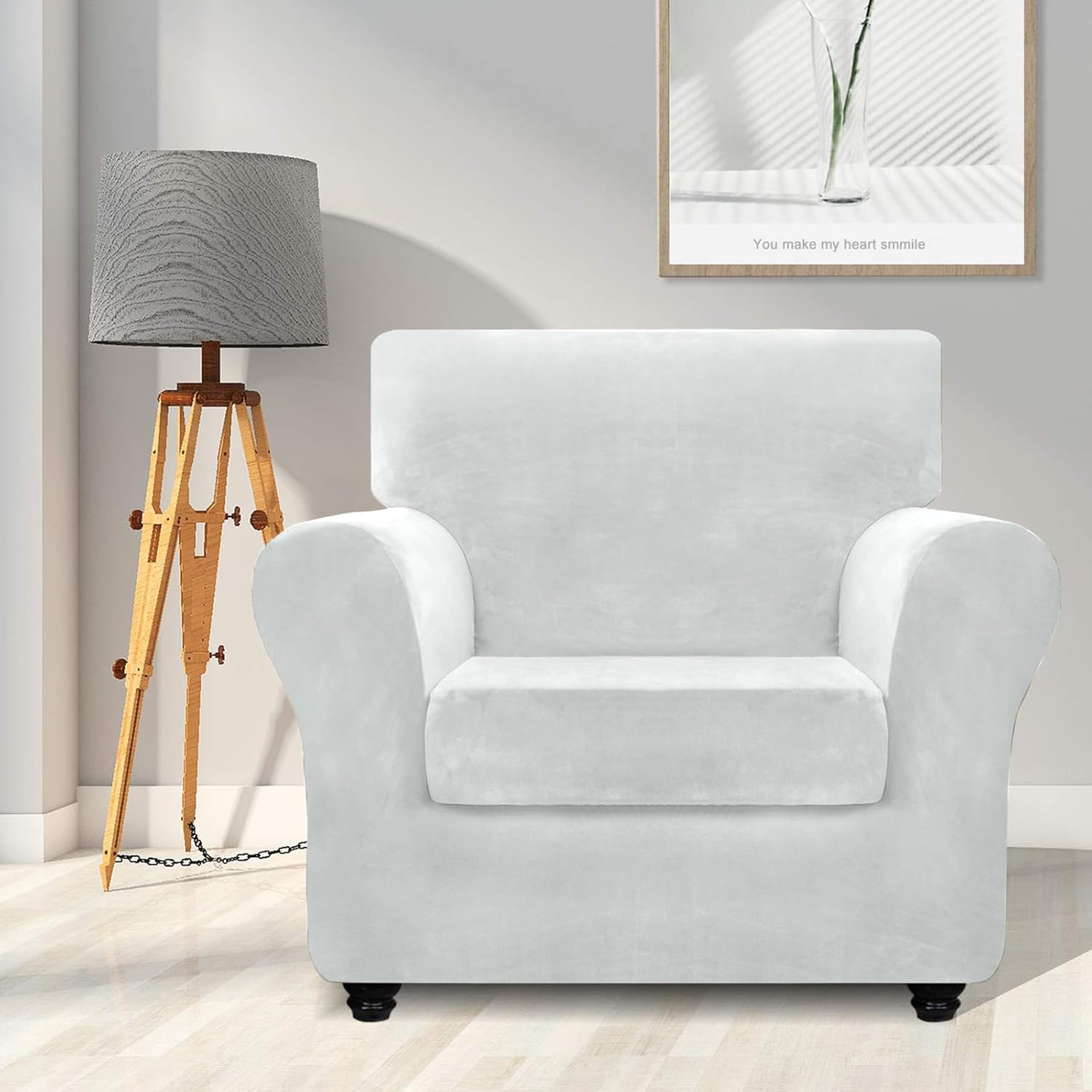 YSTYLE Velvet Sofa Cover Non-slip Couch Sofa Cover Stretch Slipcover Furniture Protector