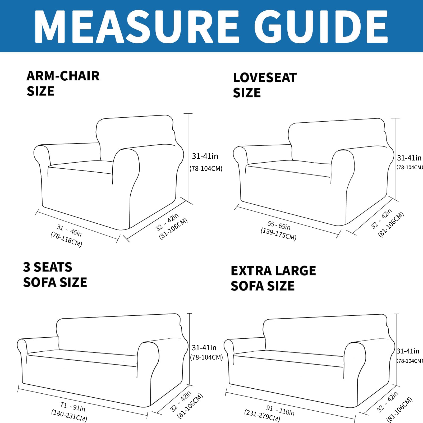 Ystyle Sofa Cover Non-slip Couch Cover Stretch Slipcover