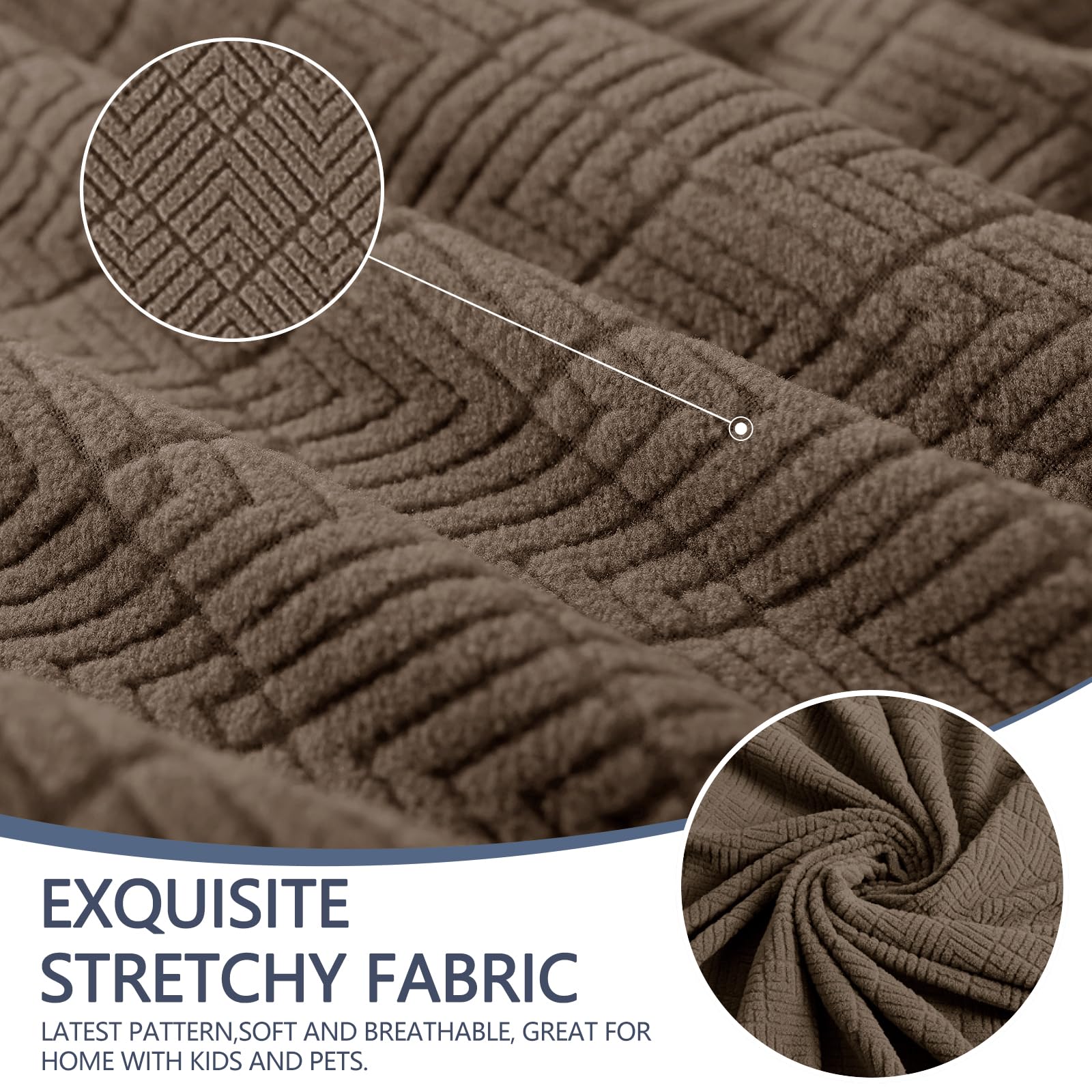 YSTYLE Cubierta de Sofá para 3 Personas – Ajuste Elástico, Antideslizante, Resistente a los Animales Domésticos, Cobertura Completa, Lavable, Diamante 