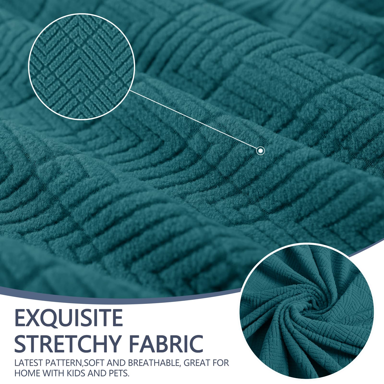 YSTYLE Cubierta de Sofá para 3 Personas – Ajuste Elástico, Antideslizante, Resistente a los Animales Domésticos, Cobertura Completa, Lavable, Diamante 