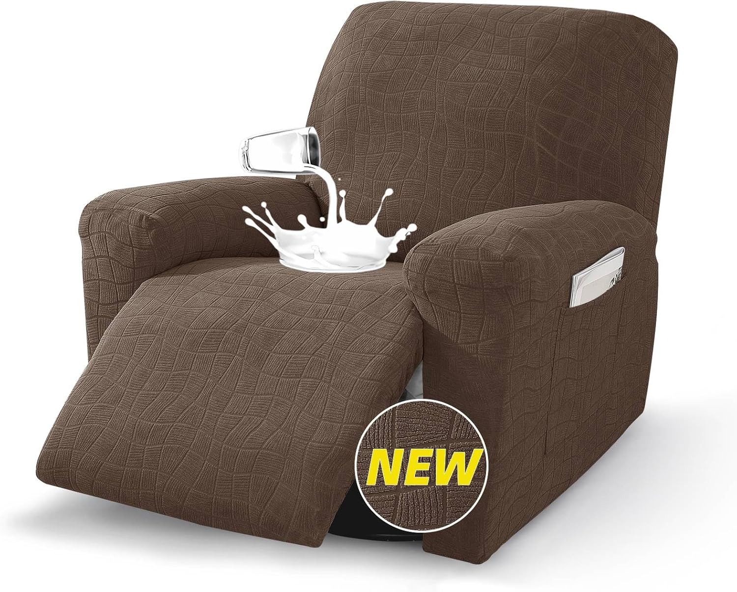 Ystyle 100% Waterproof Recliner Chair Cover Stretch Couch Cover Washable Slipcover Furniture Protector for Pets