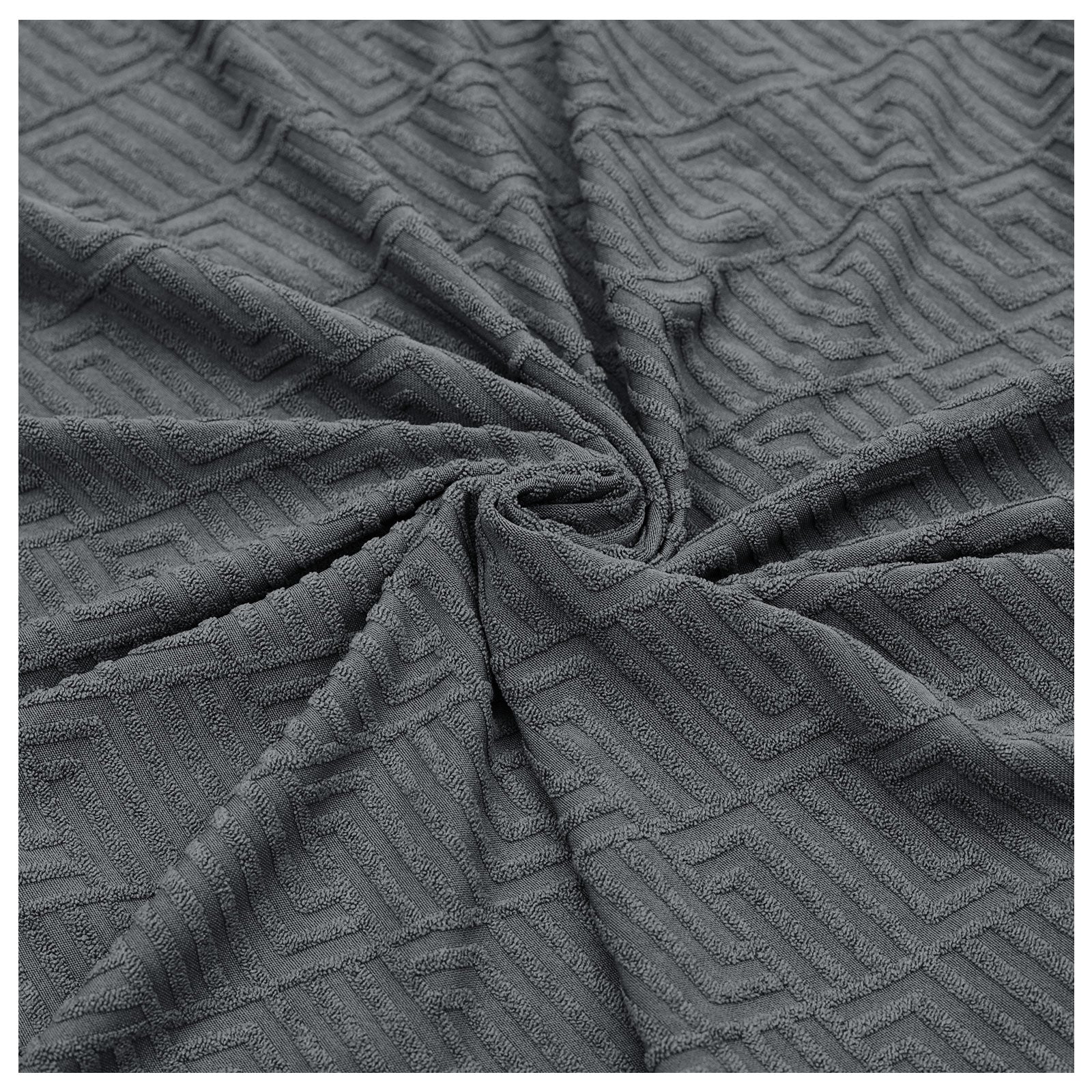 Manta para sofá de 3 asientos YSTYLE - Ajuste elástico, resistente a arañazos de mascotas, geométrico jacquard, antideslizante, lavable - Forma de espalda