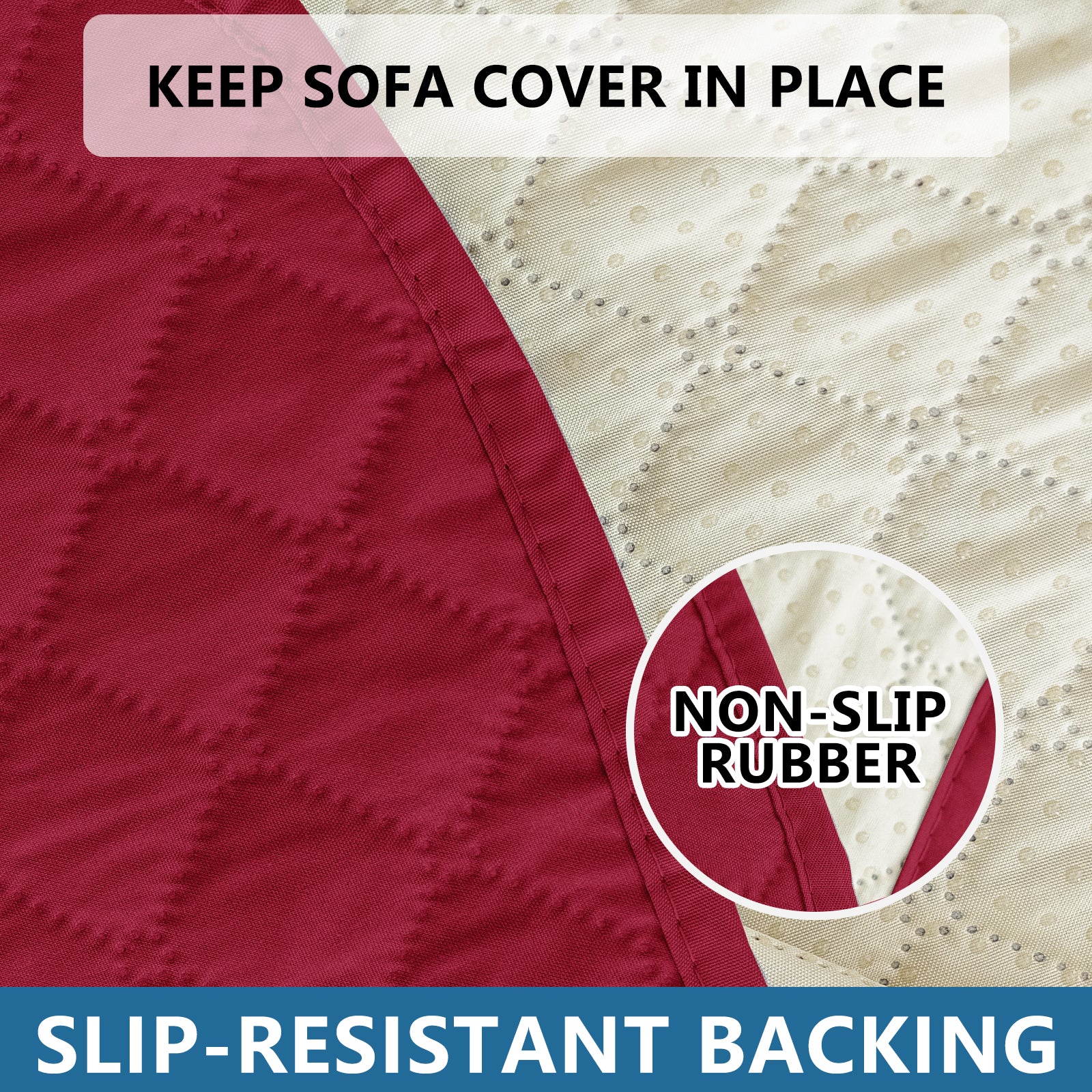 Copertura per divano impermeabile YSTYLE per 3 posti con braccioli, antiscivolo