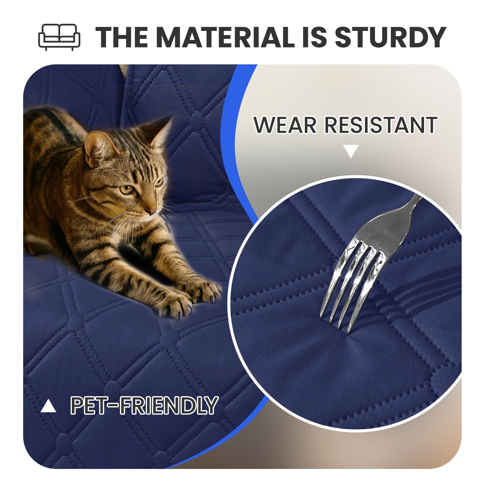 Ystyle Waterproof 3 Seater Corner Sofa Cover Reversible 225 cm