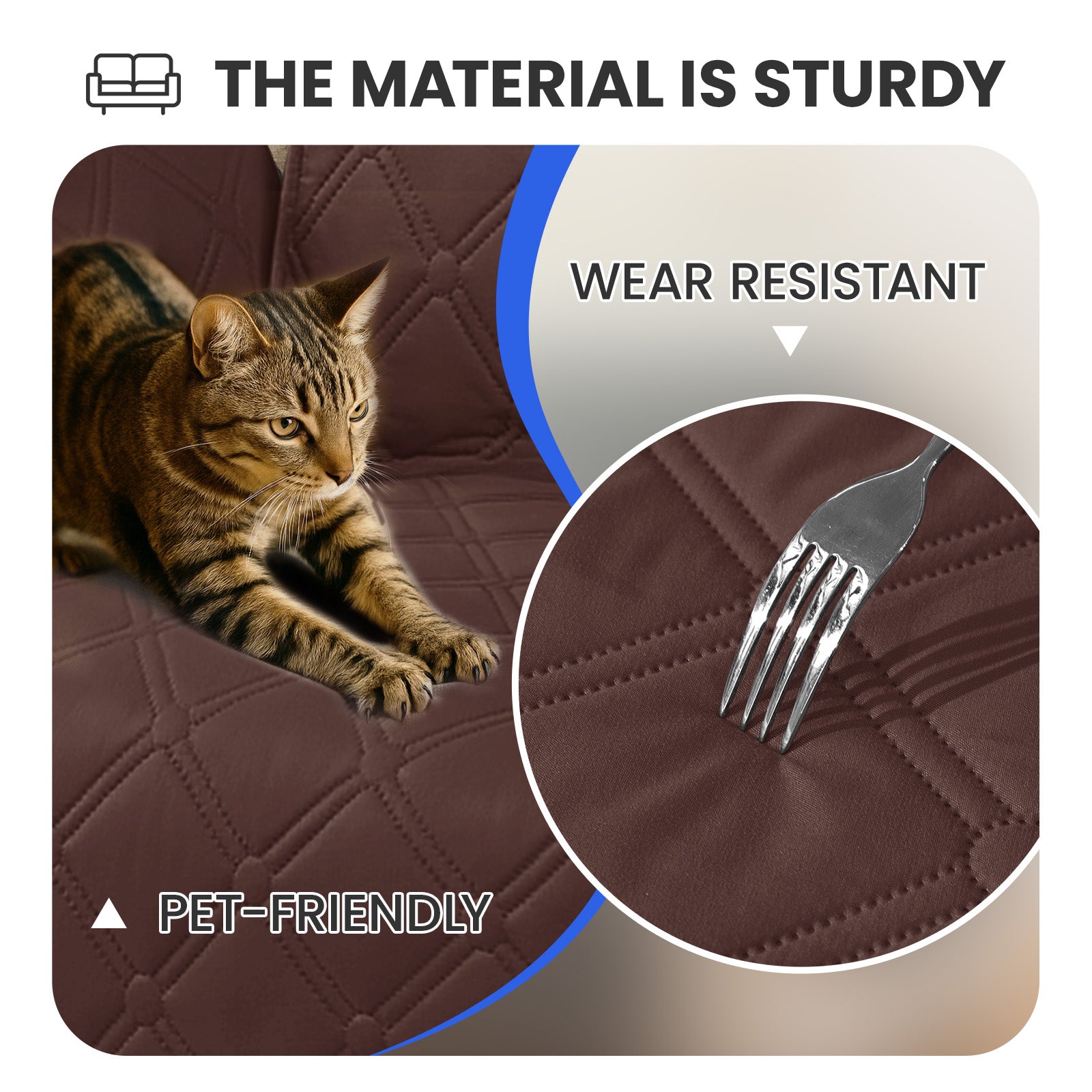 Ystyle Waterproof 3 Seater Corner Sofa Cover Reversible 225 cm